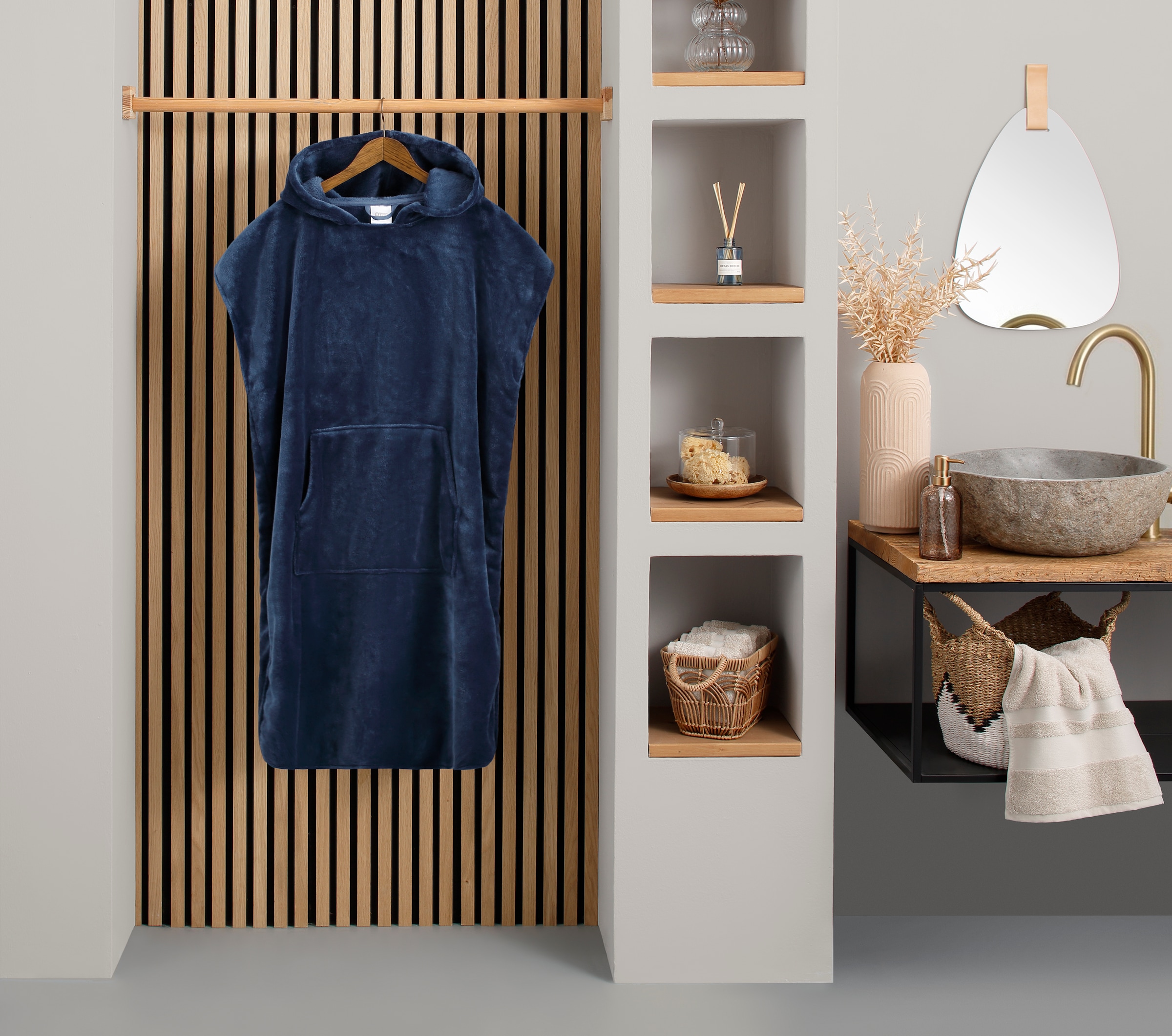 OTTO home Badeponcho »Miia, Surfponcho ideal für Sauna, Spa & im Urlaub« 1 Stk. weich und kuschelig, plüsch, Unisex, für Damen und Herren