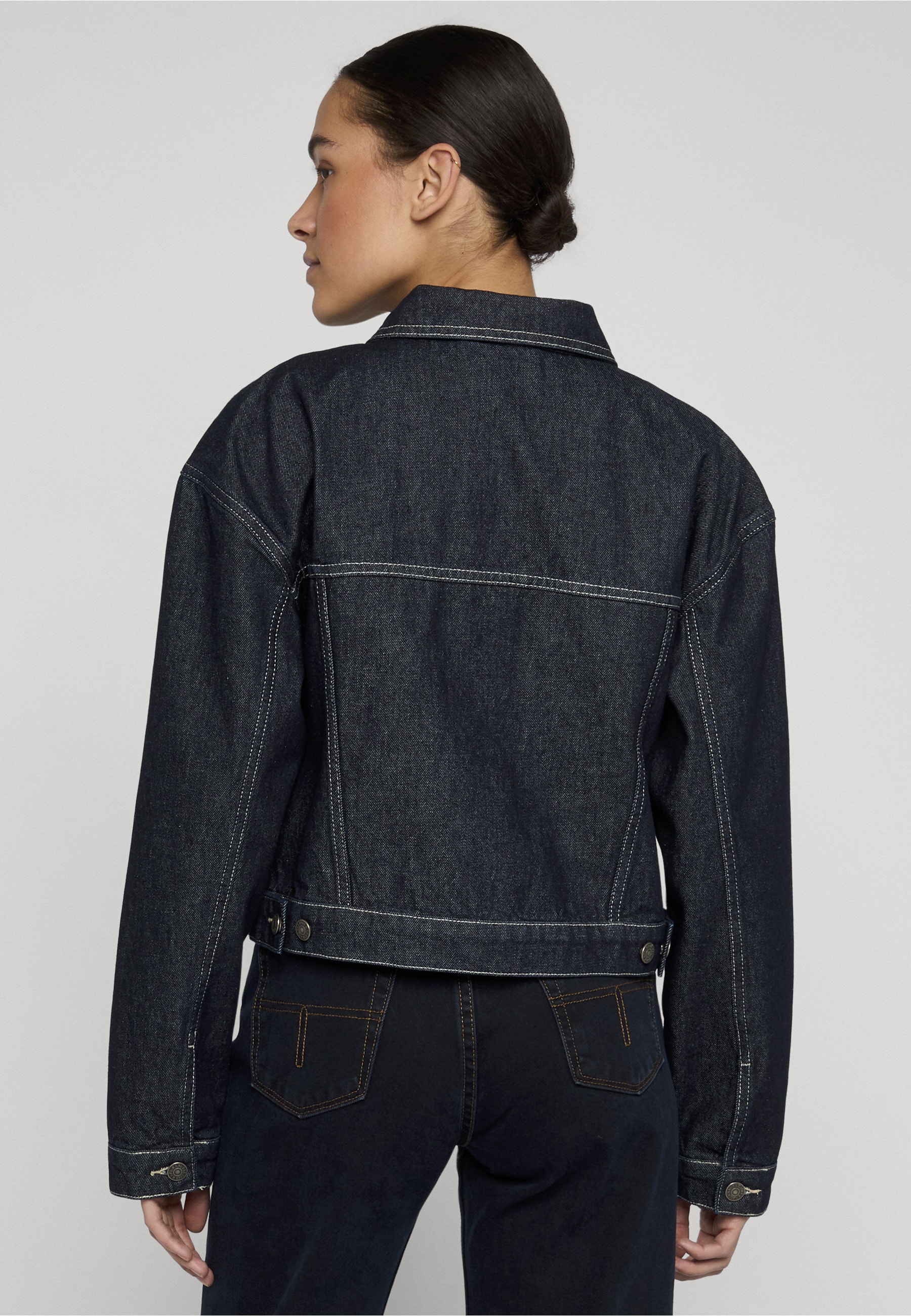 Karl Kani Jeansjacke »Karl Kani Kani Rinsed Cropped Denim Jacket« 1 Stk. tlg. ohne Kapuze