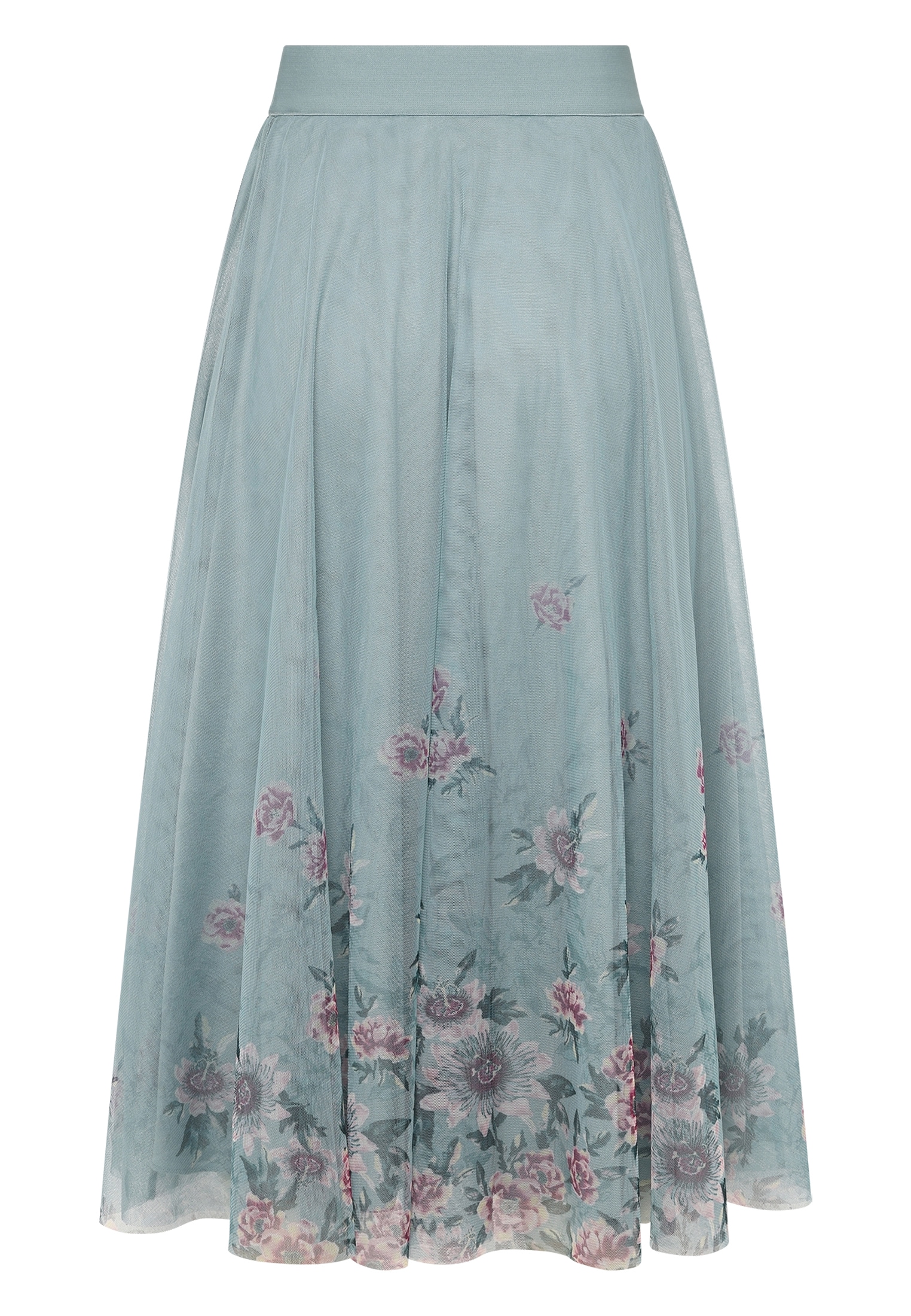 Zero Midirock »Damen mit Blumen« Falten