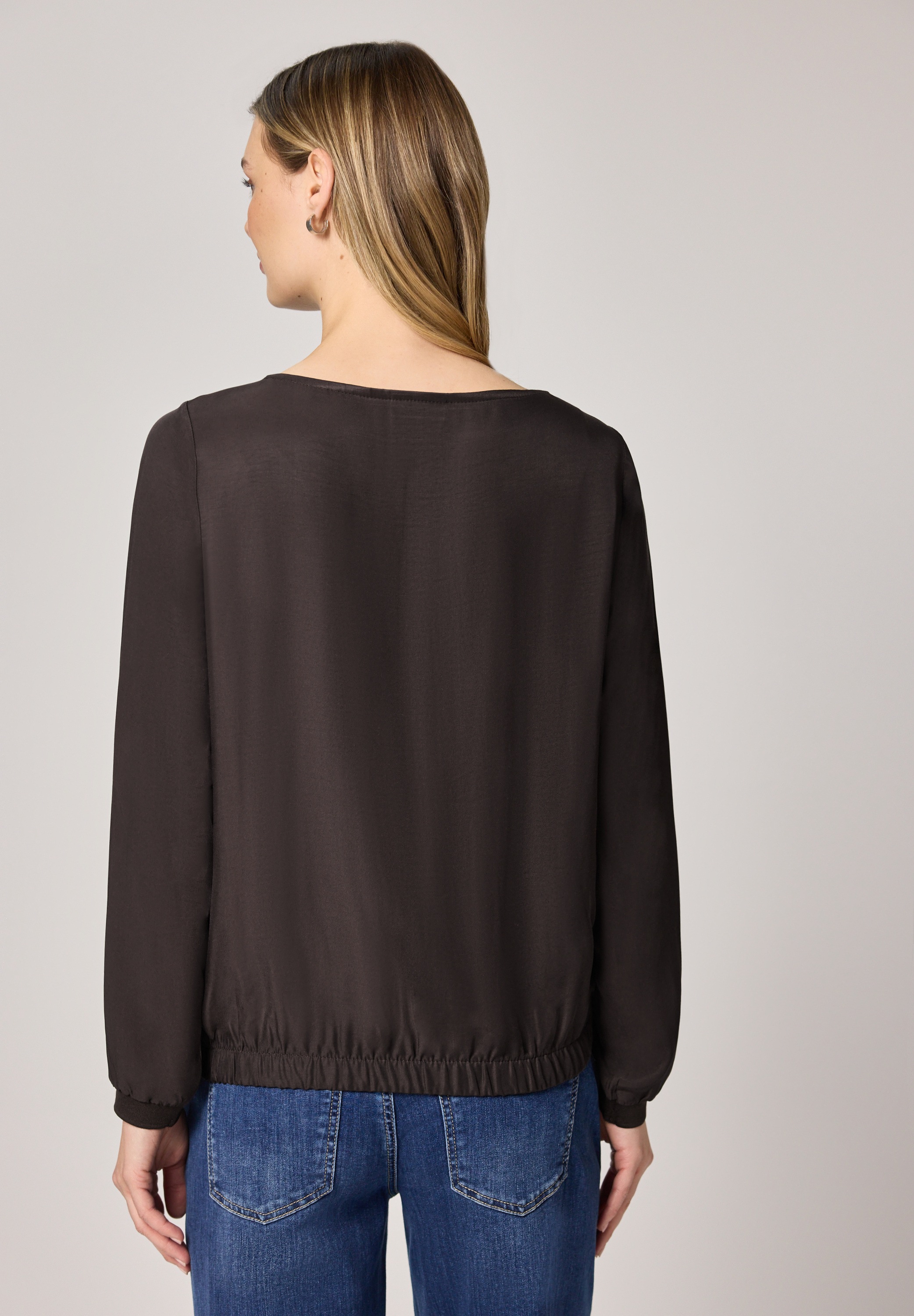 STREET ONE Langarmbluse mit Elastikbund günstig online kaufen