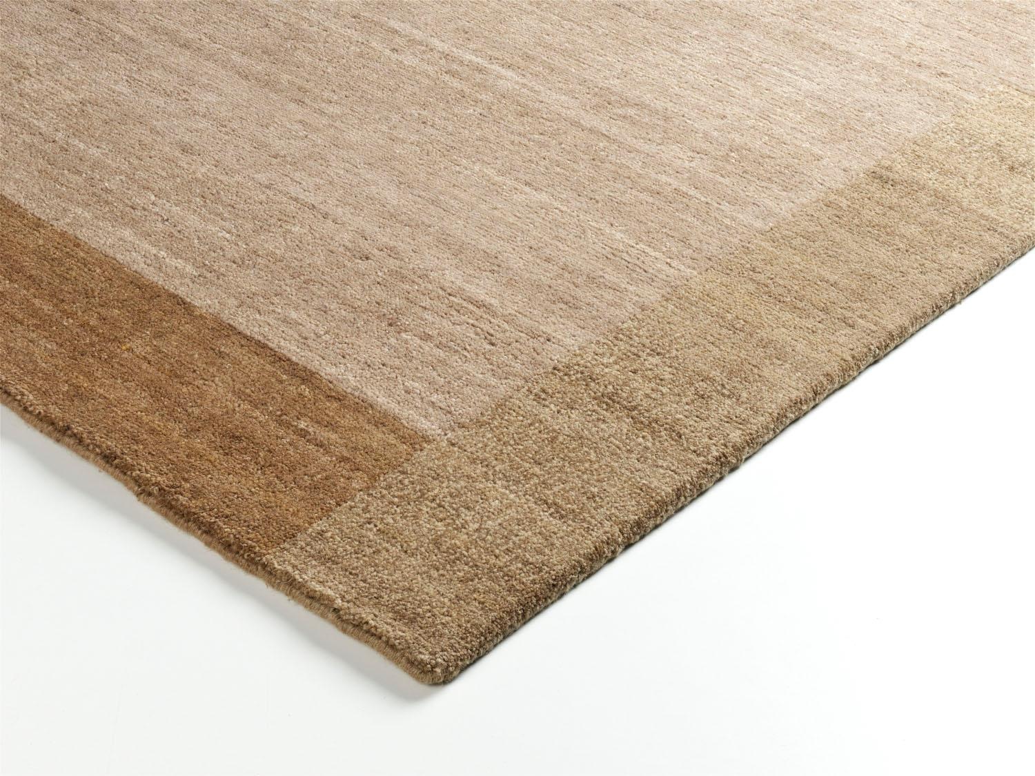 Wollteppich OCI DIE TEPPICHMARKE "Sensation Lakir" Gr. 31, braun (cappuccino), B:140cm H:6mm L:200cm, Seide, Wolle, Teppiche, handgeknüpft, Nepal, reine Wolle, Wohnzimmer 3