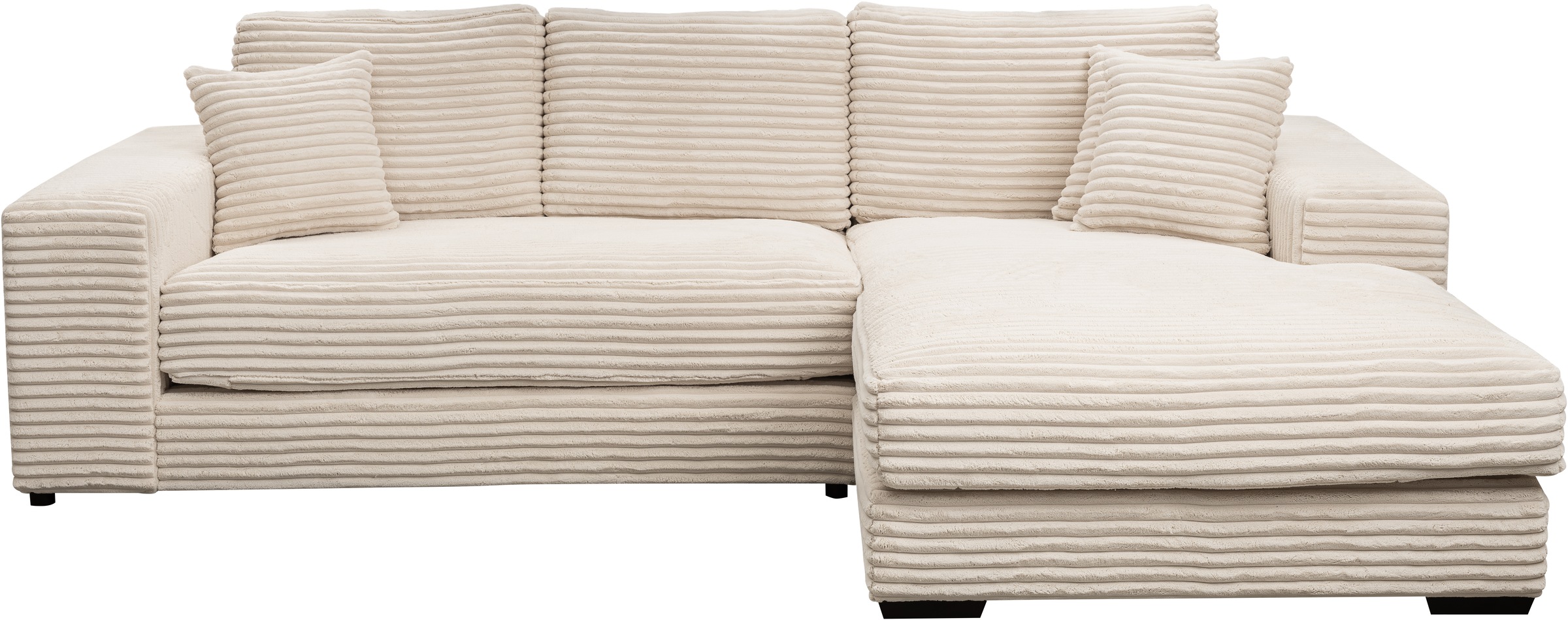 WERK2 Ecksofa »Eden modern und zeitlos, geschmackvolles Sofa, Breite 286cm, L-Form«, Design Ecksofa in Cord mit besonders weichem Sitzkomfort