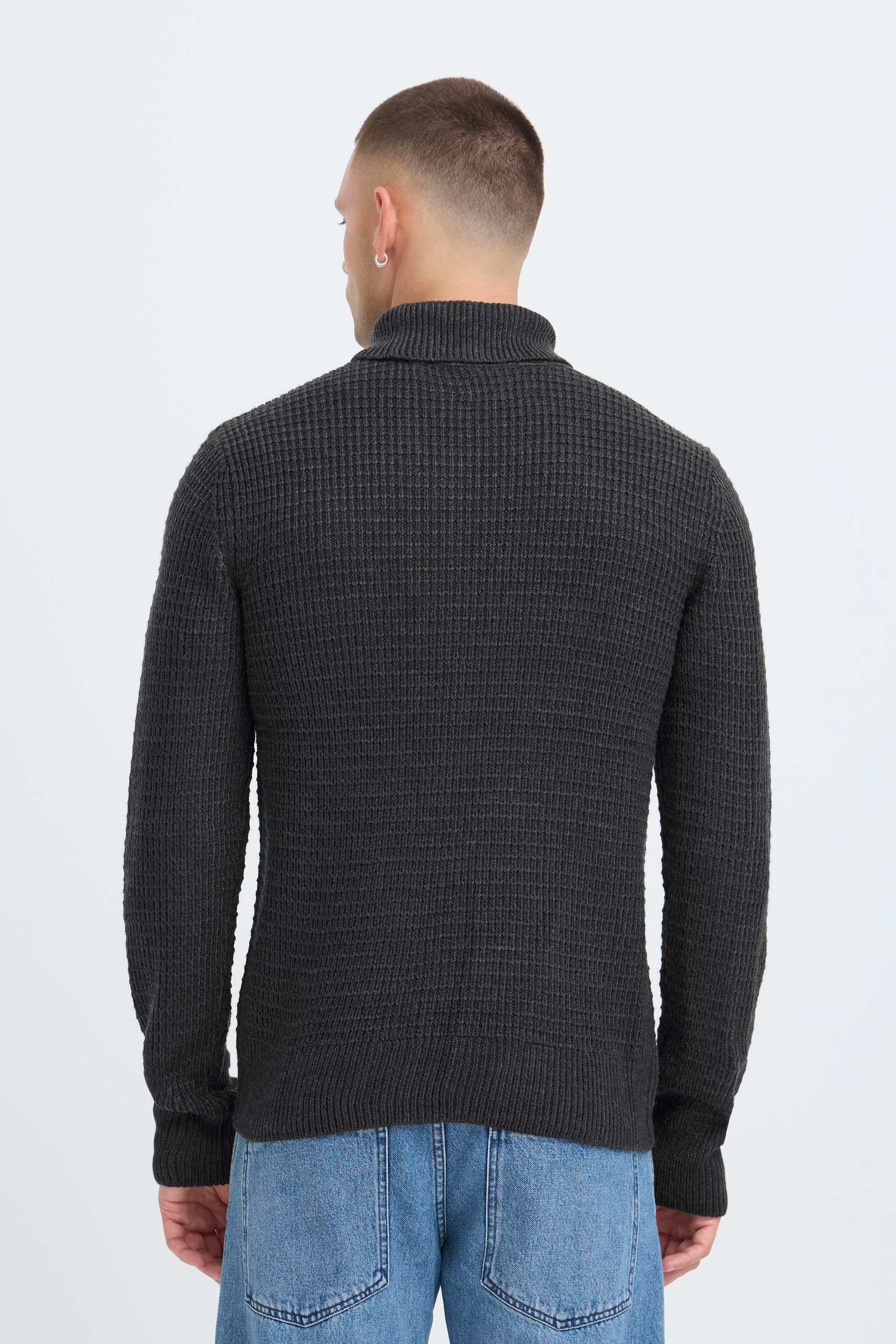 Rollkragenpullover BLEND "BHPatta", Herren, Gr. L, pewter mix, Grobstrick, 100% Polyacryl, unifarben, normal normal, ohne Ausschnitt, Pullover Rollkragenpullover, Stilvoller Basic Strickpullover mit Rollkragen 6