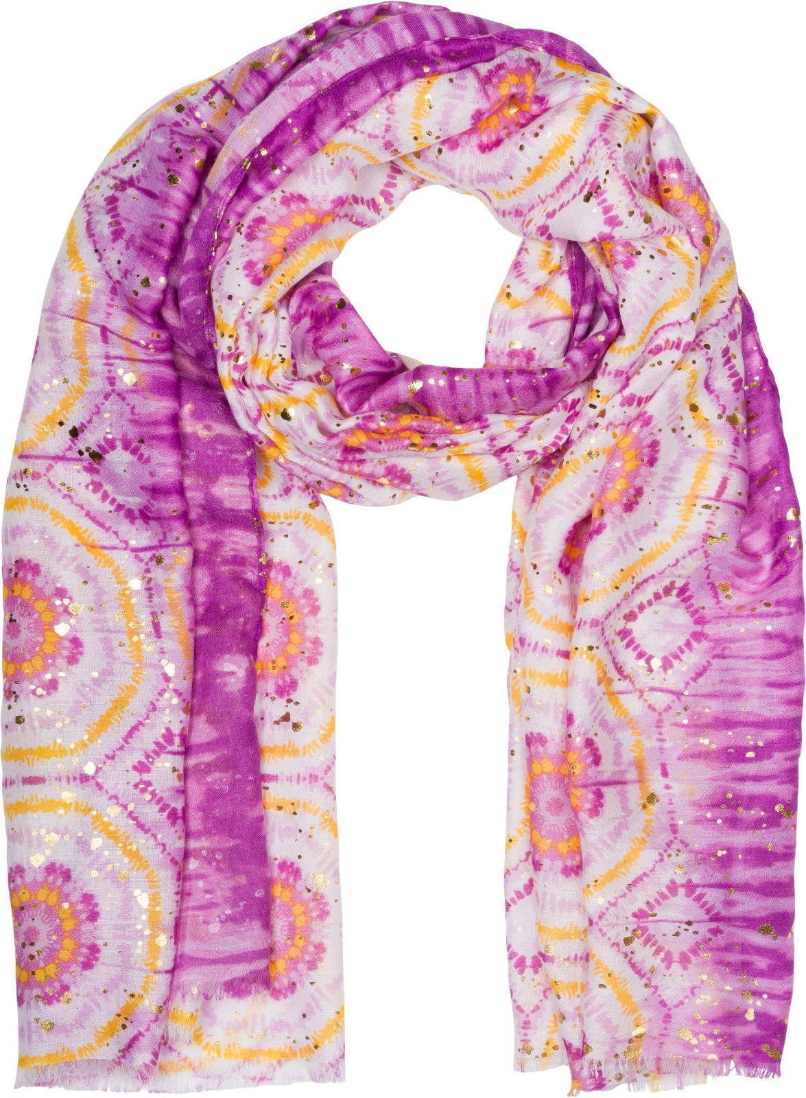 styleBREAKER Schal "Schal mit Batik Muster Metallic" 1 Stk.