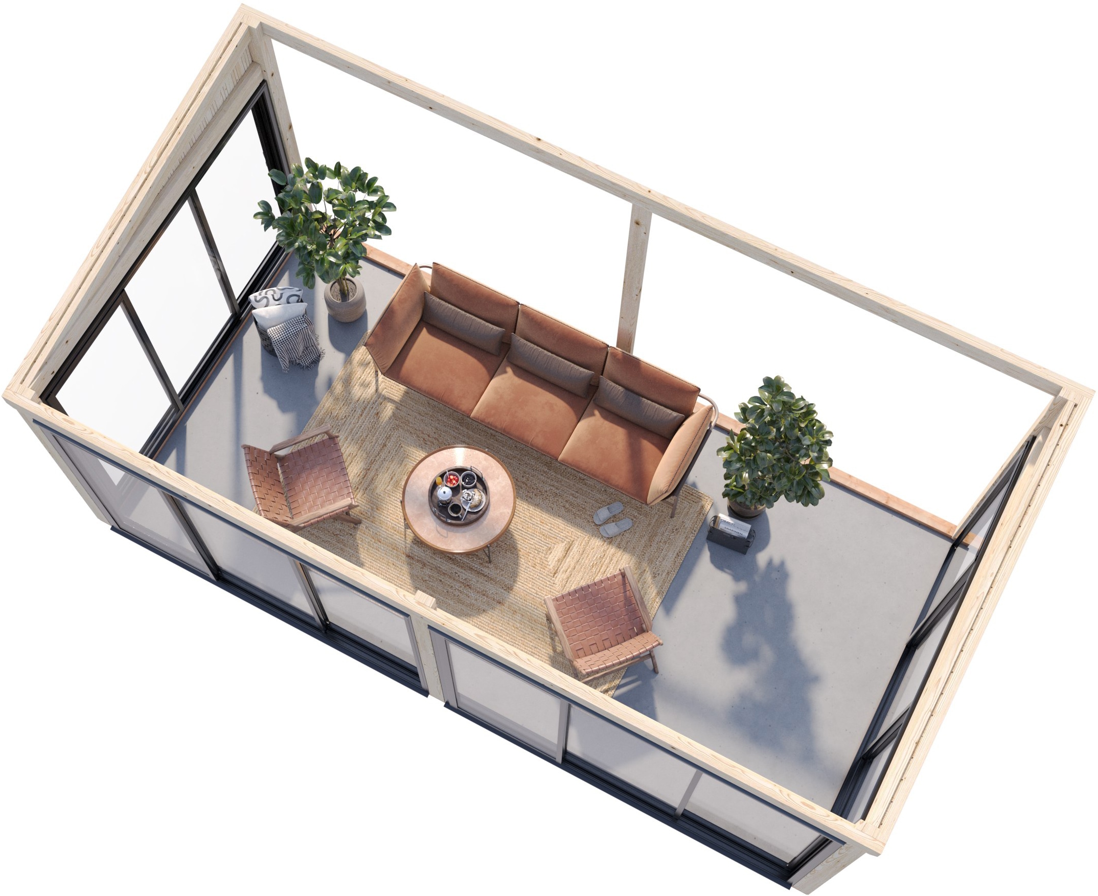 Palmako Holzpavillon »Lumi 16,2 m² Slide« BxTxH: 592x302x273 cm