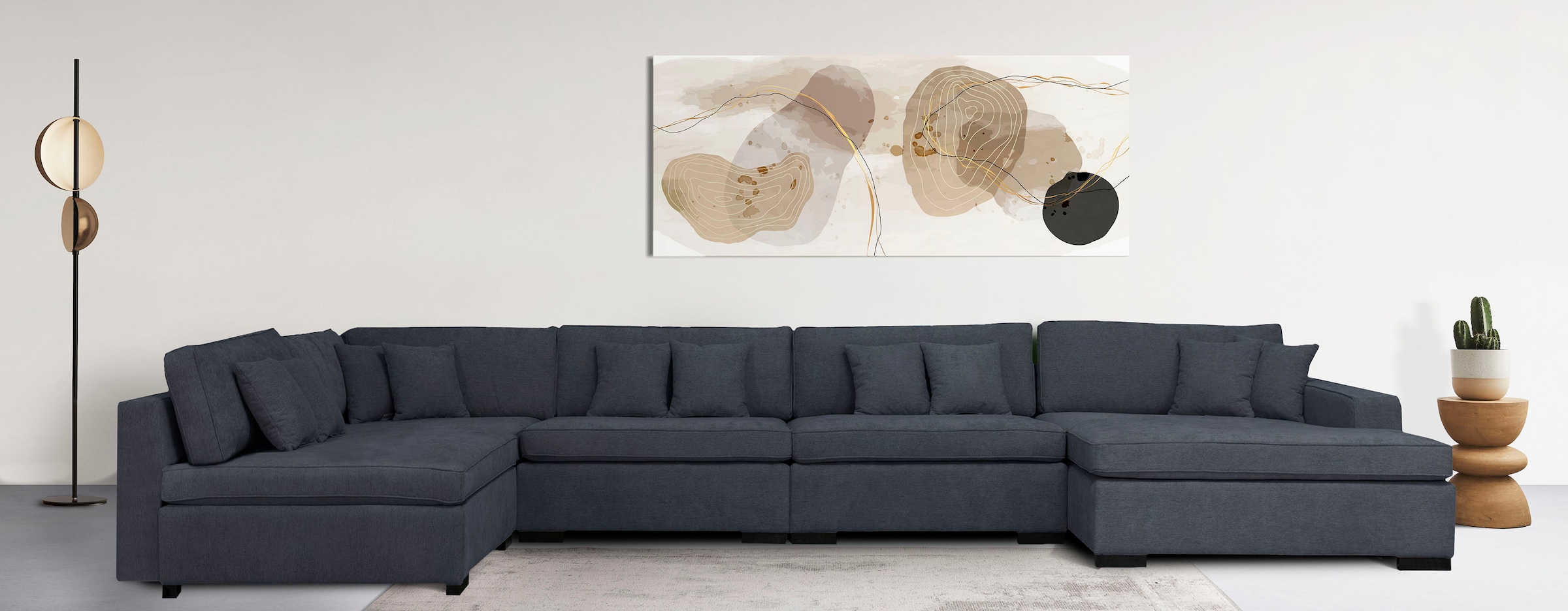 Home affaire Wohnlandschaft "Skara XXL U-Form", Lounge-Sofa XXL mit Federke günstig online kaufen