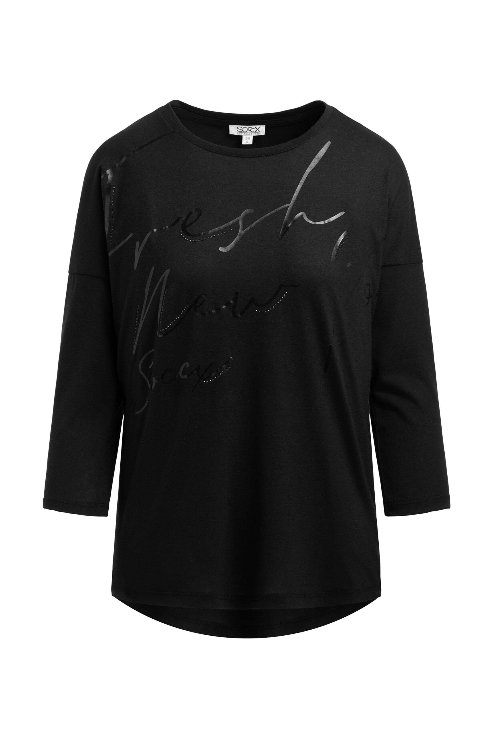 SOCCX Rundhalsshirt mit überschnittenen Schultern