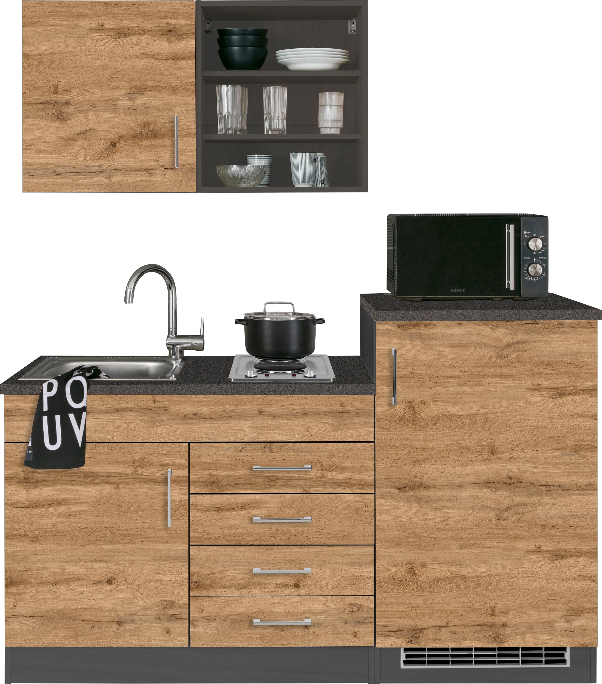 HELD MÖBEL Pantryküche "Mali", Breite 160 cm, mit E-Geräten günstig online kaufen