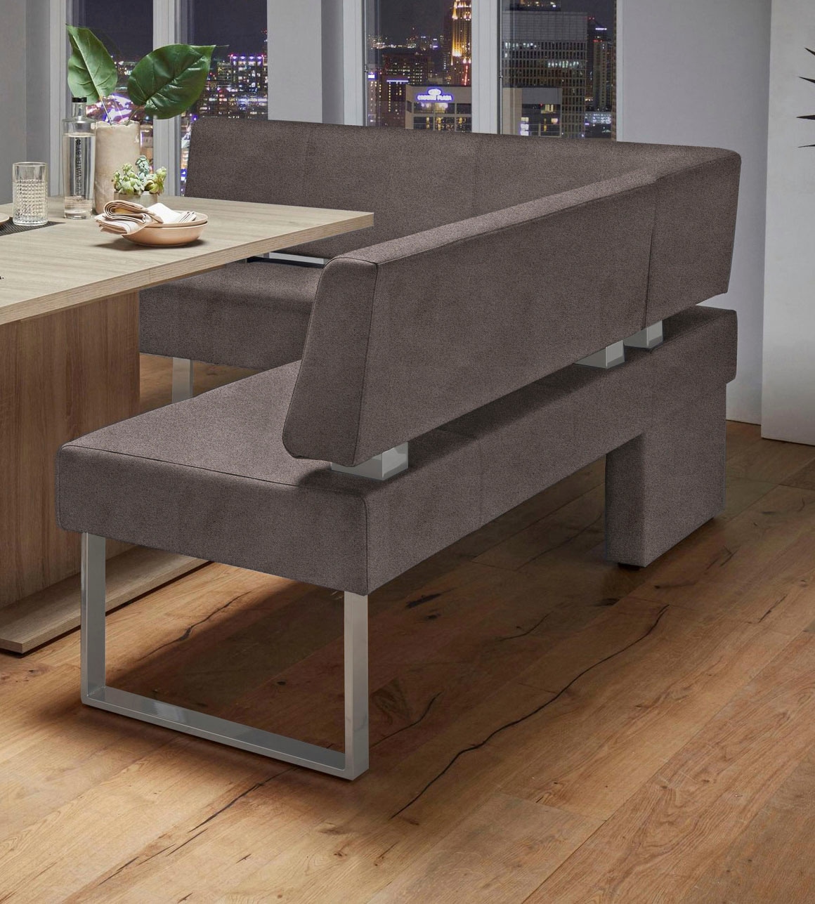OTTO home Eckbank "Rab" in 2 Breiten (180 oder 200 cm), Bezug in verschiedenen Qualitäten
