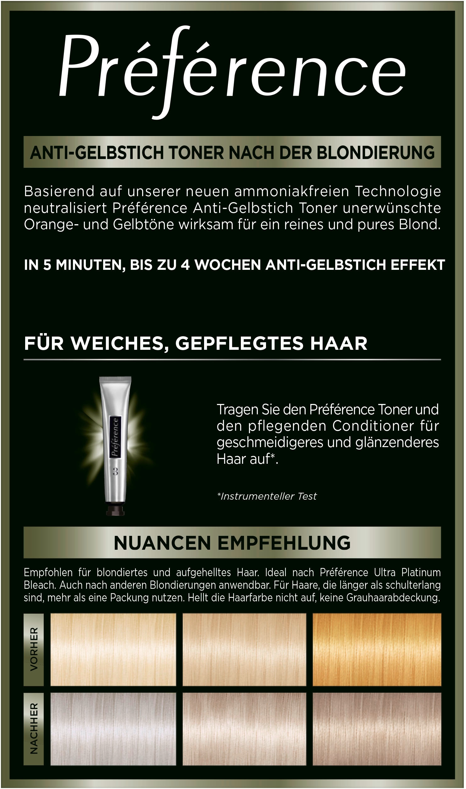 L'ORÉAL PARIS Coloration »Préférence Le Blonding Toner«, mit pflegender Formel