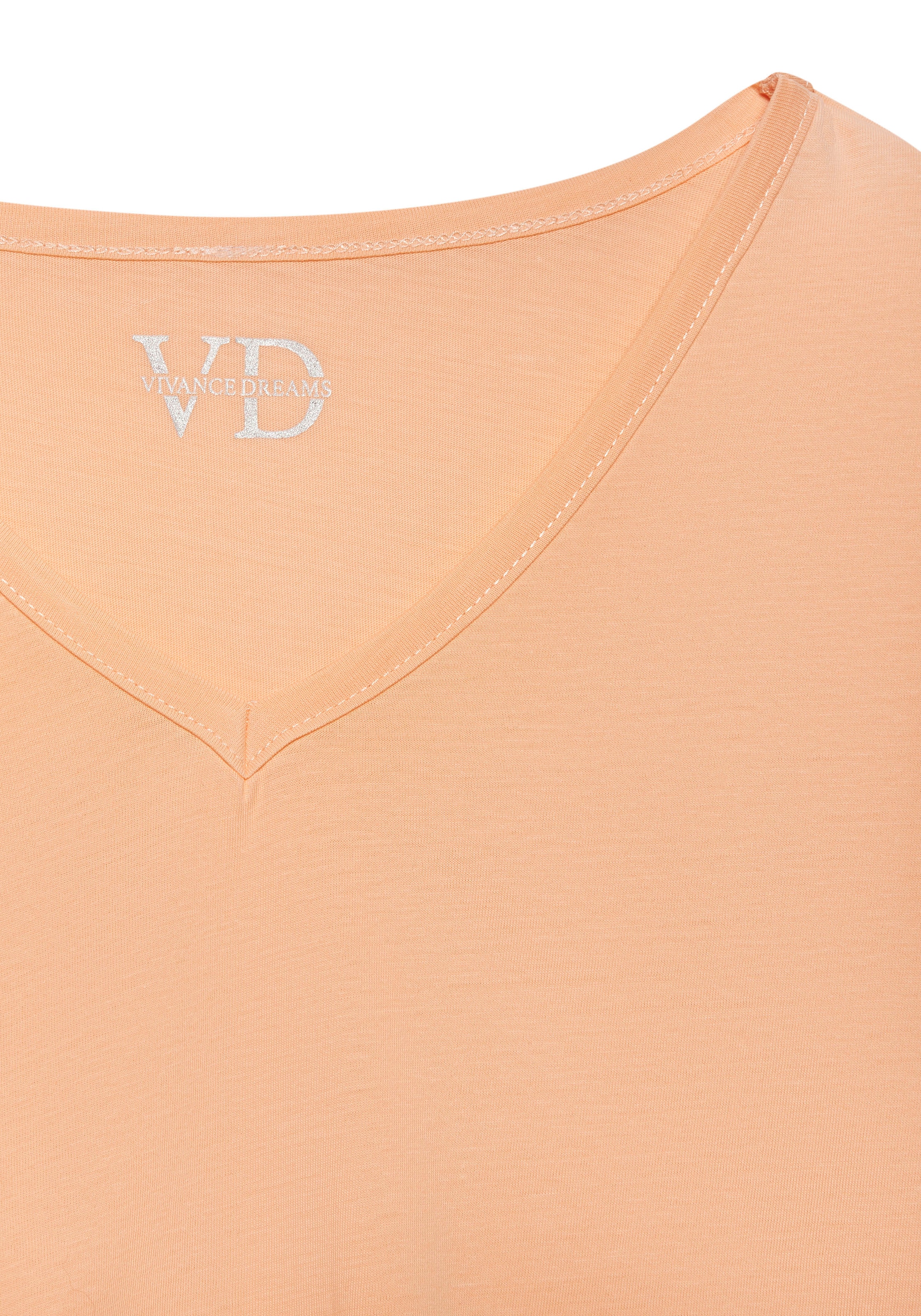Vivance Dreams Pyjamaoberteil, mit schönem V-Ausschnitt
