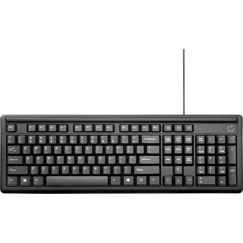 HP Tastatur »Keyboard 100«, (Funktionstasten-Ziffernblock-USB-Anschluss)