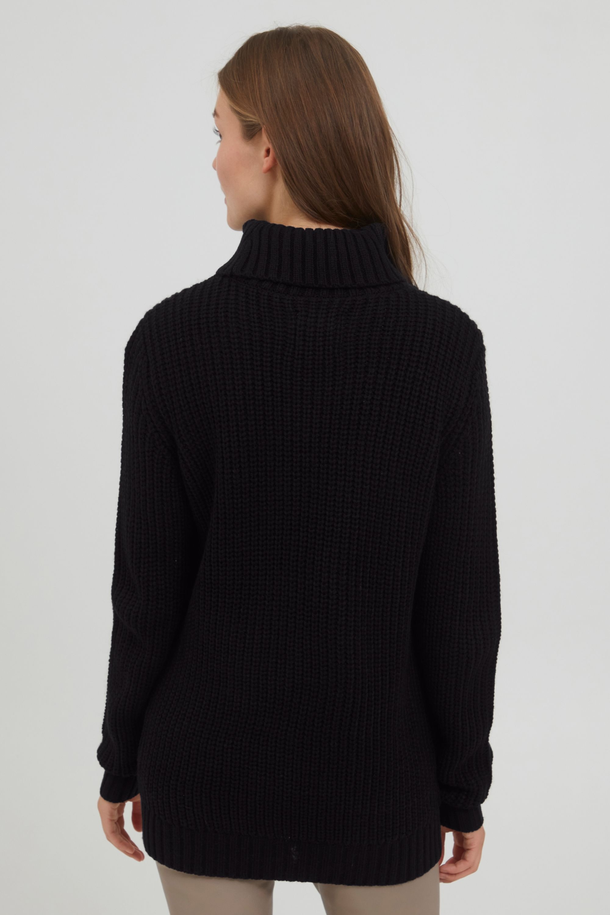 Strickfleece-Pullover OXMO "Strickpullover OXNanna", Damen, Gr. L, schwarz 3