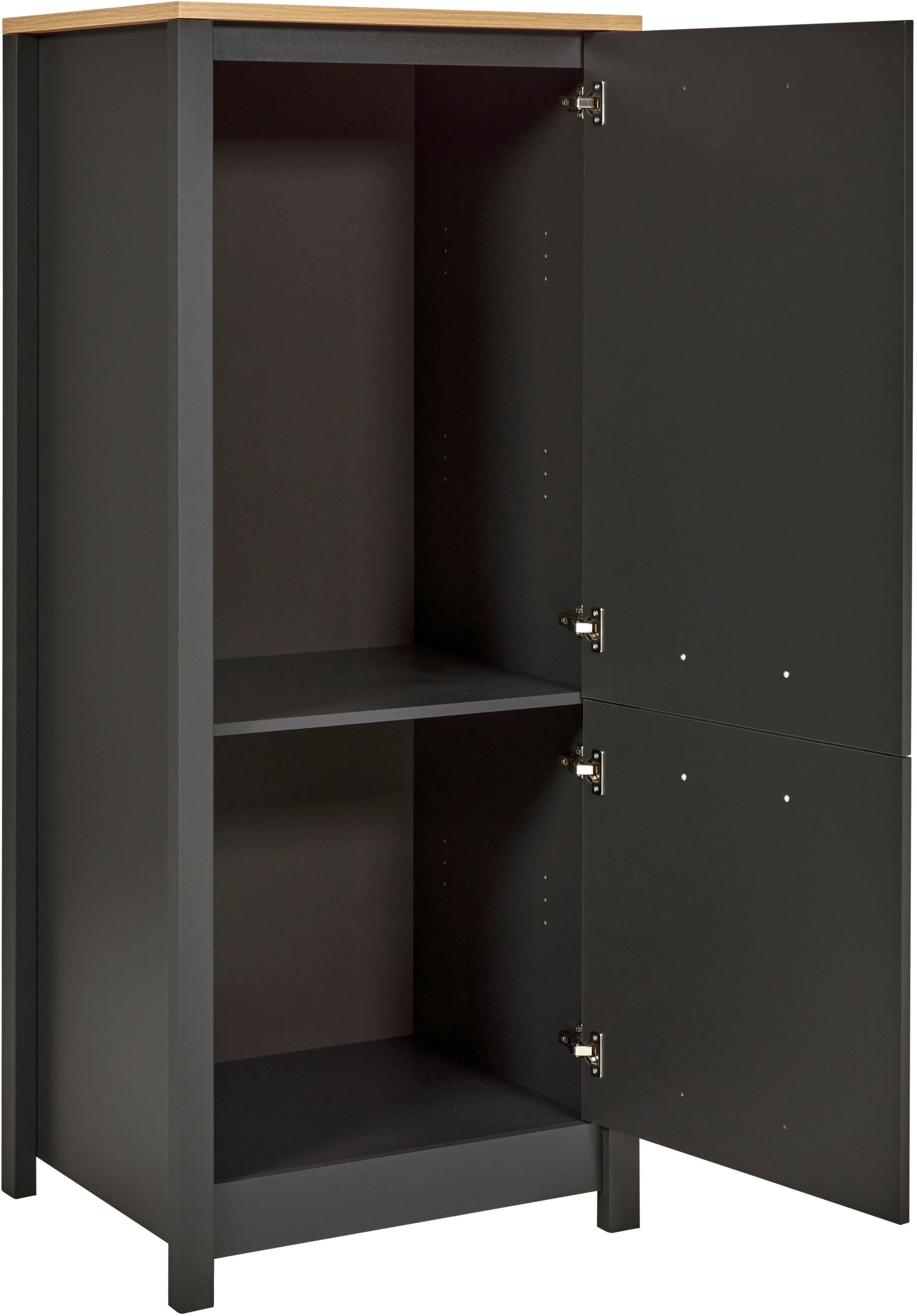 Inter Link Küchenzeile »Carbona, Einbauküche, Küchenblock, Küchenmodul, Kompaktküche« Ohne E-Geräte für Spülmaschine Kochfeld Backofen Kühlschrank B: 370 cm