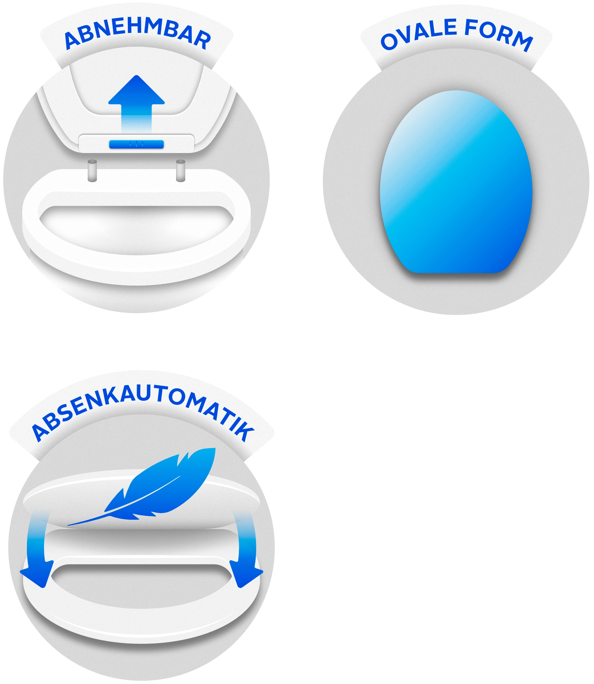 WENKO WC-Sitz »Korfu«, (1 St.), Thermoplast weiß, mit Absenkautomatik, bis 300 kg belastbar