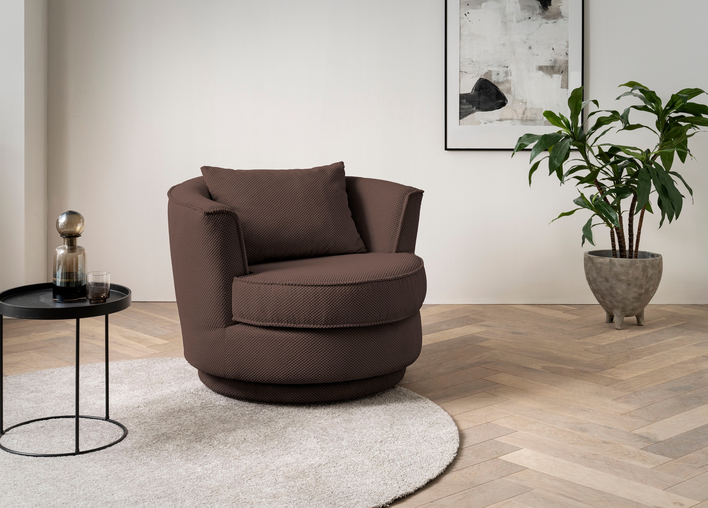 Home affaire Drehsessel "MAISIE, Lese-Sessel, Love Seat," trendige Stoffe M günstig online kaufen