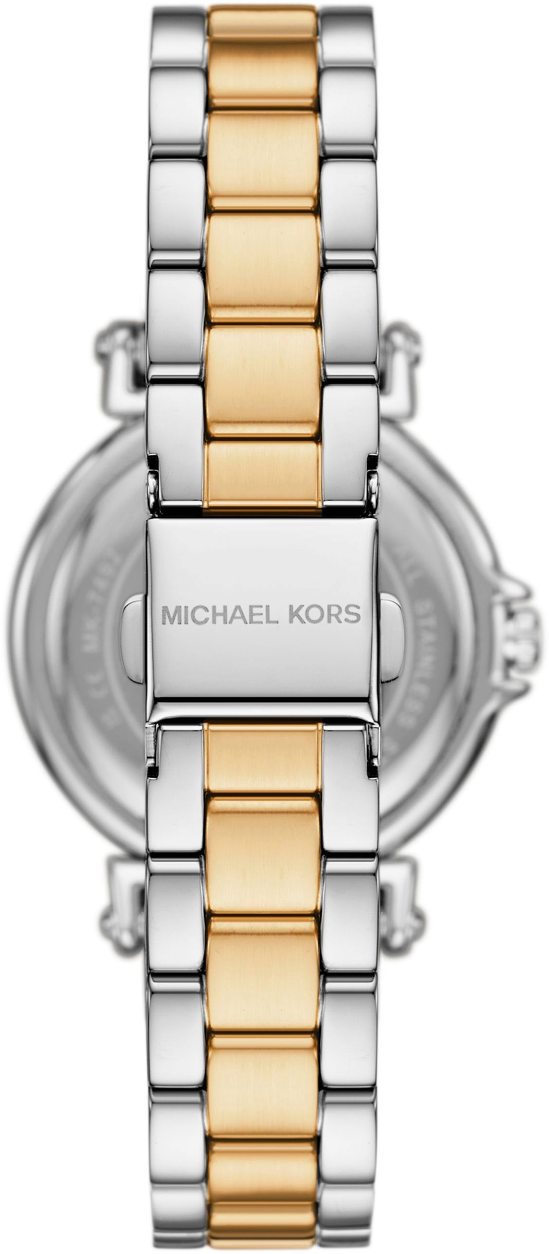 MICHAEL KORS Quarzuhr »MINI MAREN«, Armbanduhr, Damenuhr, Edelstahlarmband, analog, Glassteine