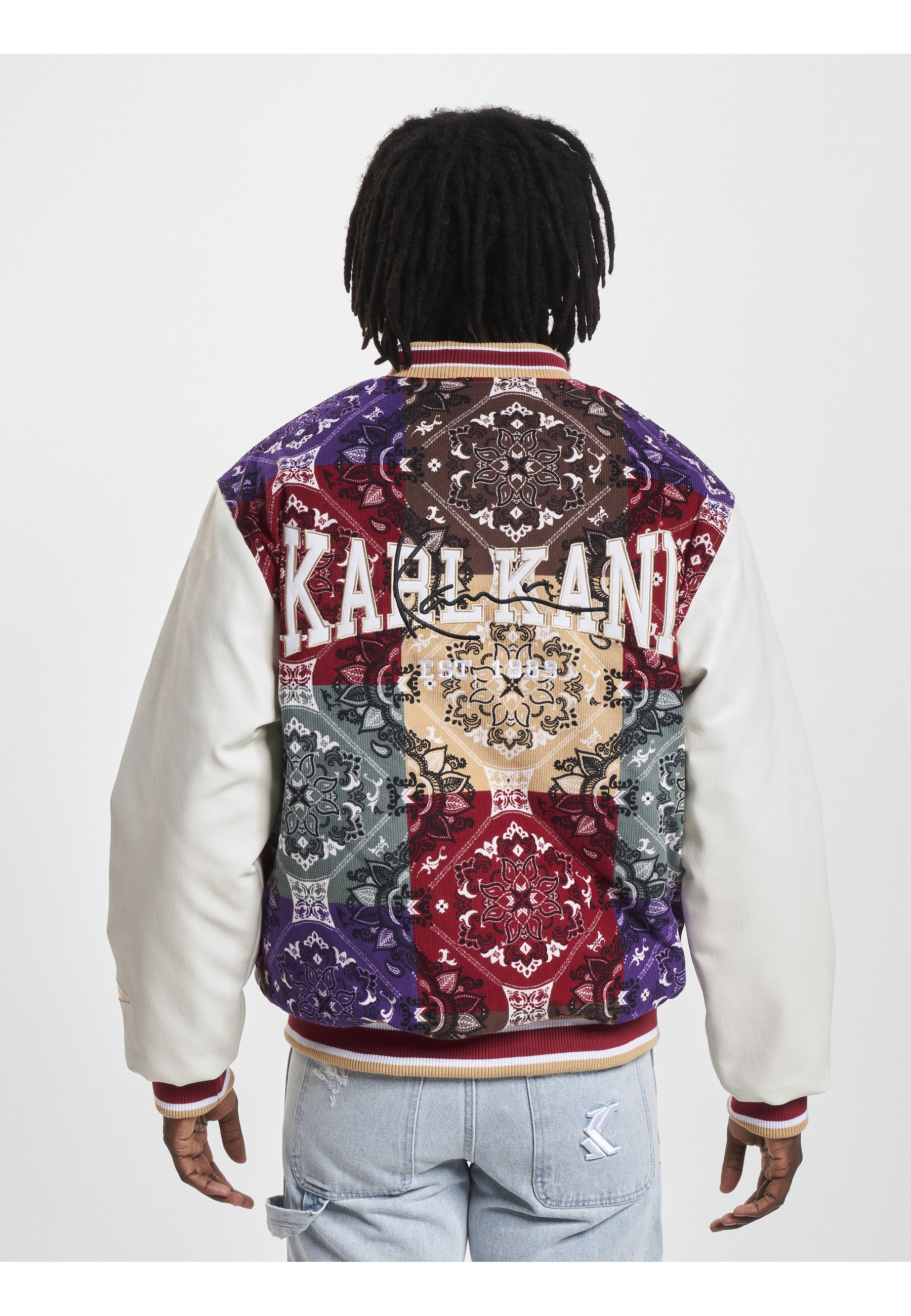 Karl Kani Collegejacke »Karl Kani Herren KM233-046-1 KK OG Block Paisley College Jacket« 1 Stk. tlg. ohne Kapuze