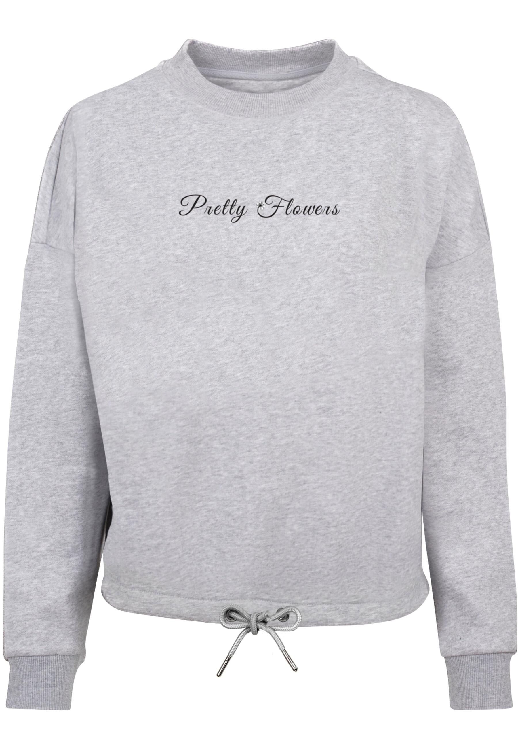 Merchcode Sweater »Merchcode Damen Ladies Pretty Flowers - Oversize Crewneck«