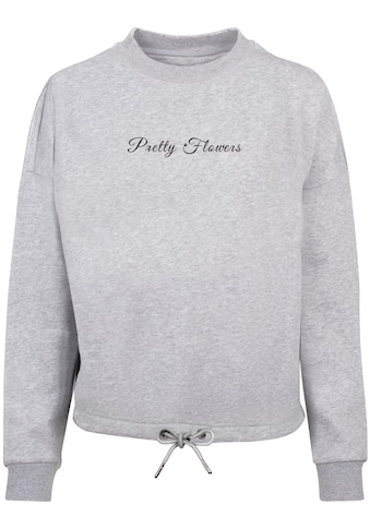 Sweater »Merchcode Damen Ladies Pretty Flowers - Oversize Crewneck«