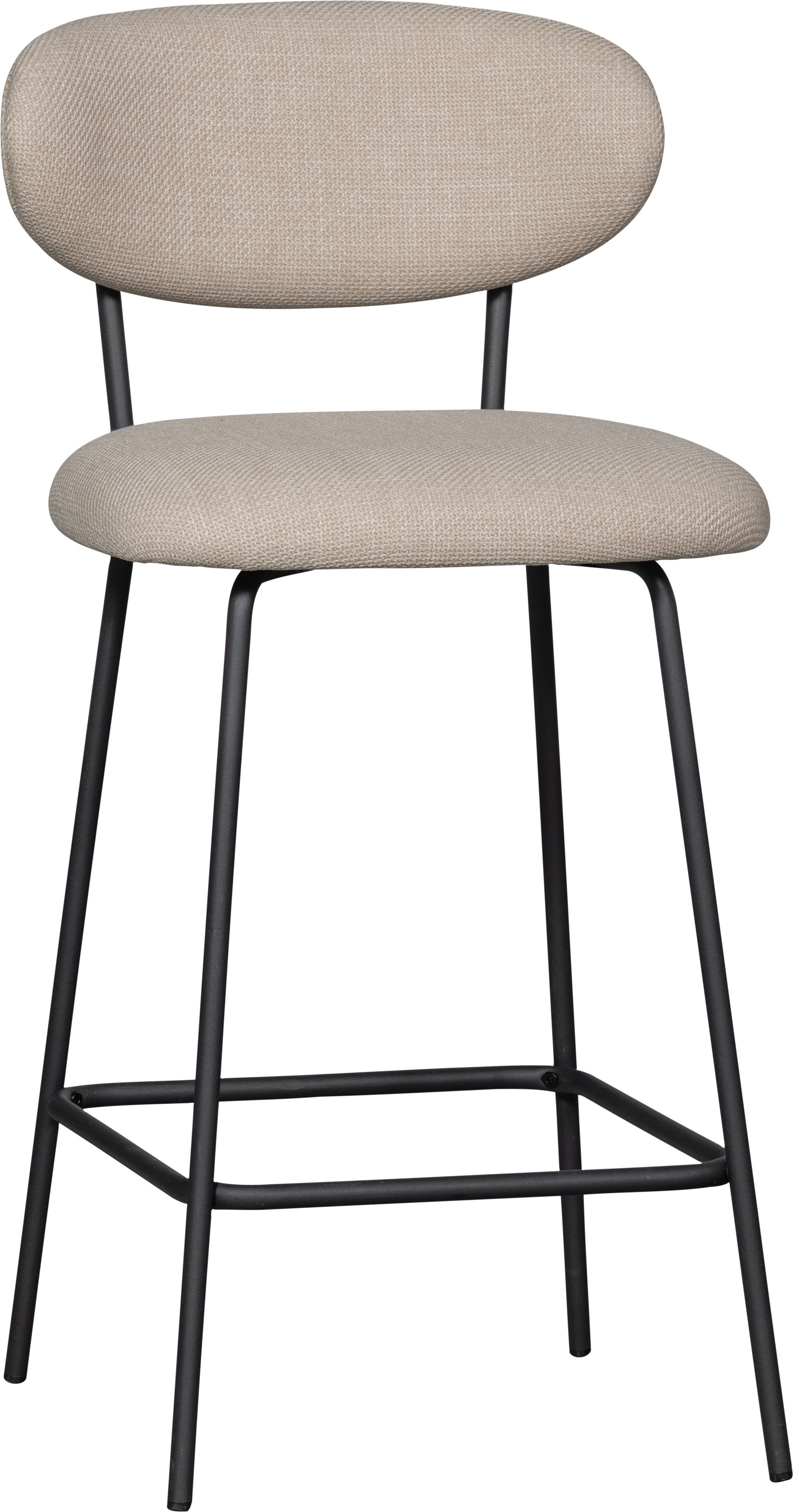 Thumbnail - WOOOD Barhocker "Kjeld" 2 Stk. tlg. gepolstert mit gewebtem Stoff, Höhe 93 cm