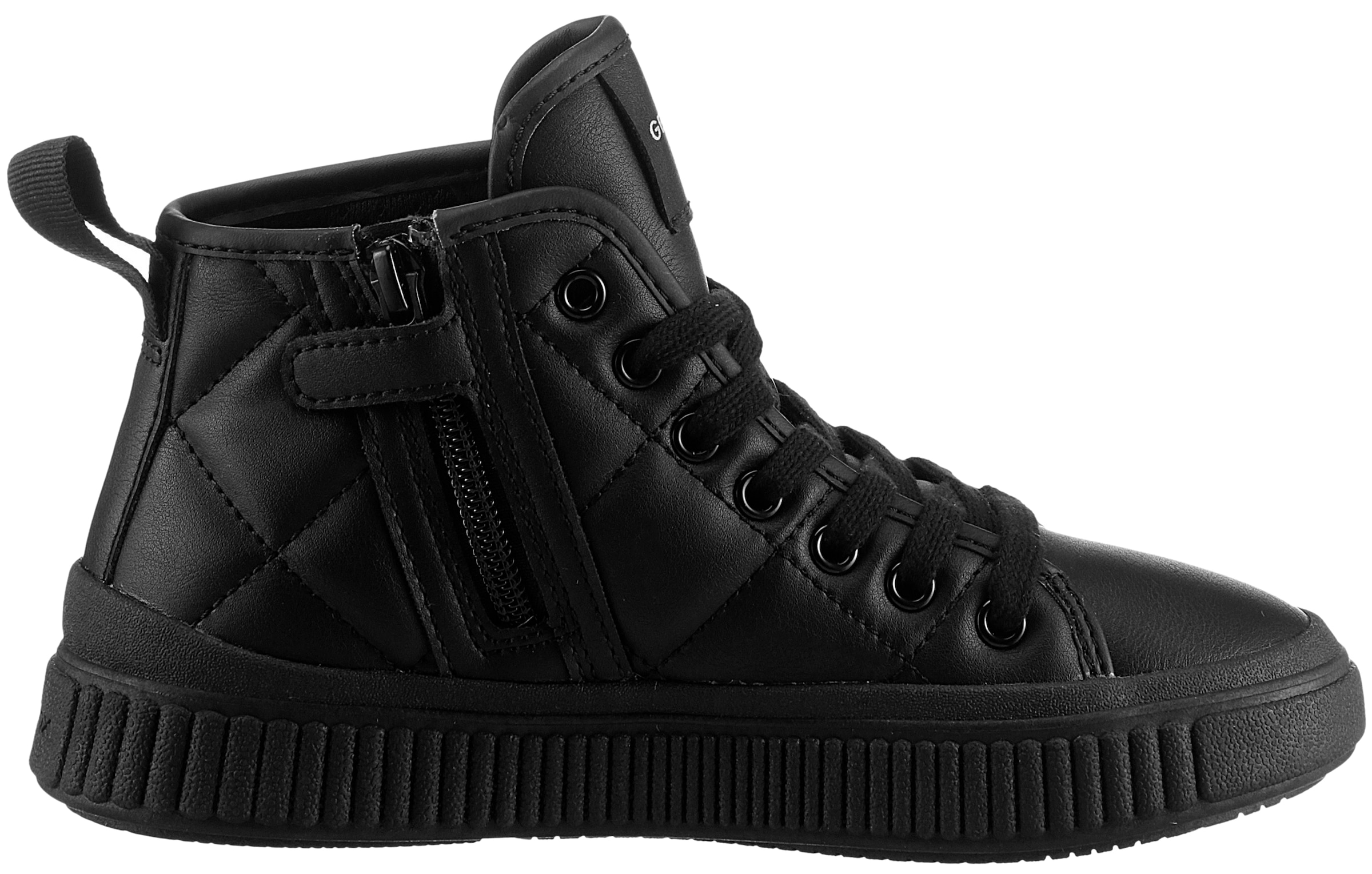 Geox Sneaker »J LAQUINNY GIRL B«, High Top Sneaker, Schnürboots, Freizeitschuh mit Reißverschluss