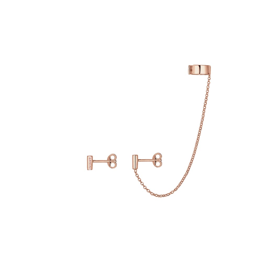 Elli Paar Ohrstecker »Earcuff Klemme Asymmetrisch Minimal Geo 925 Silber«