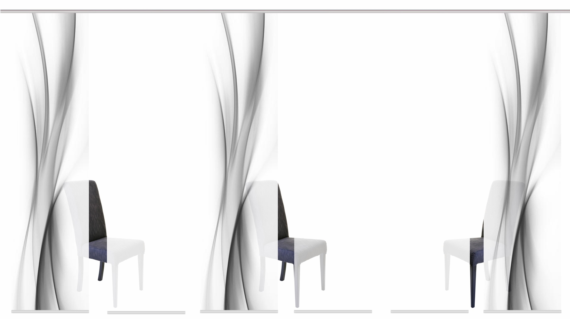 HOME WOHNIDEEN Schiebegardine "UFA" Klettband 6 Stk. tlg. HxB: 245x60, inkl günstig online kaufen
