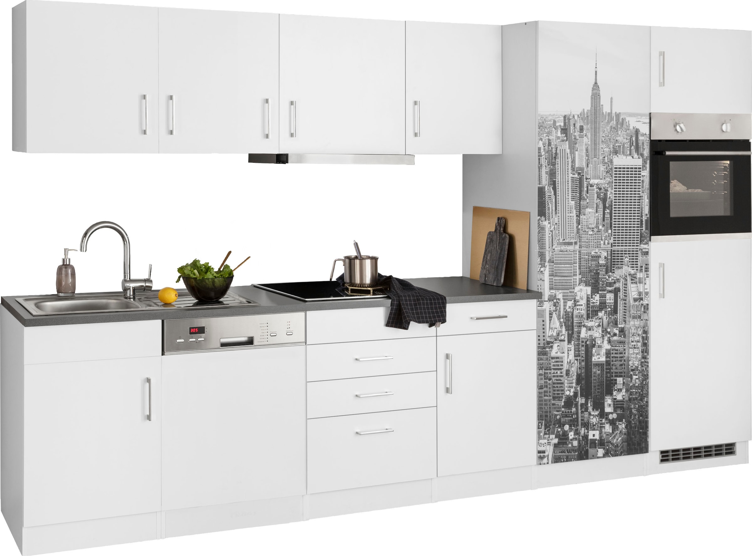 KOCHSTATION Küchenzeile "KS-Paris – Küchen mit einzigartigen Fotomotiven au günstig online kaufen