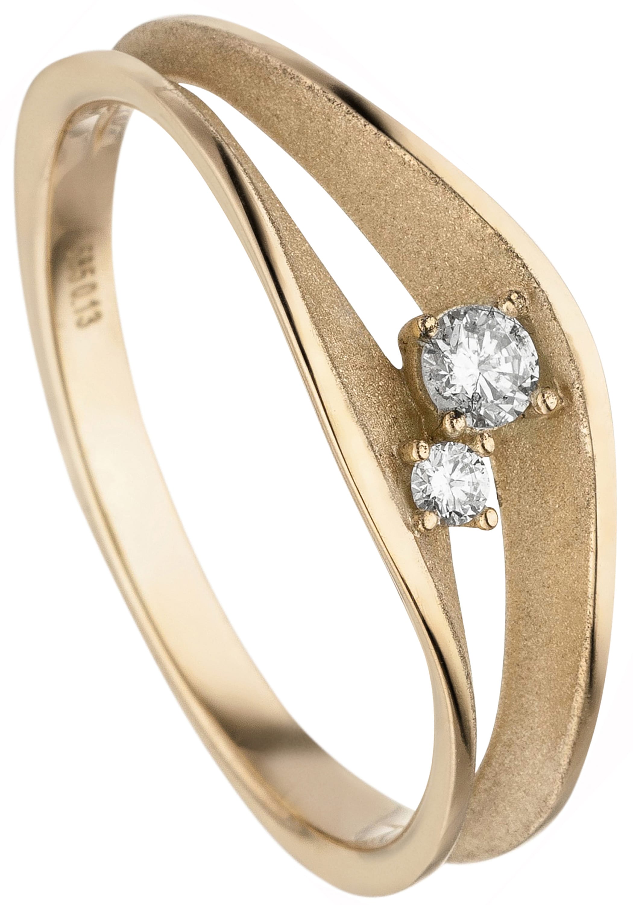 JOBO Fingerring »Ring mit 2 Diamanten«, 585 Gold online bestellen | BAUR
