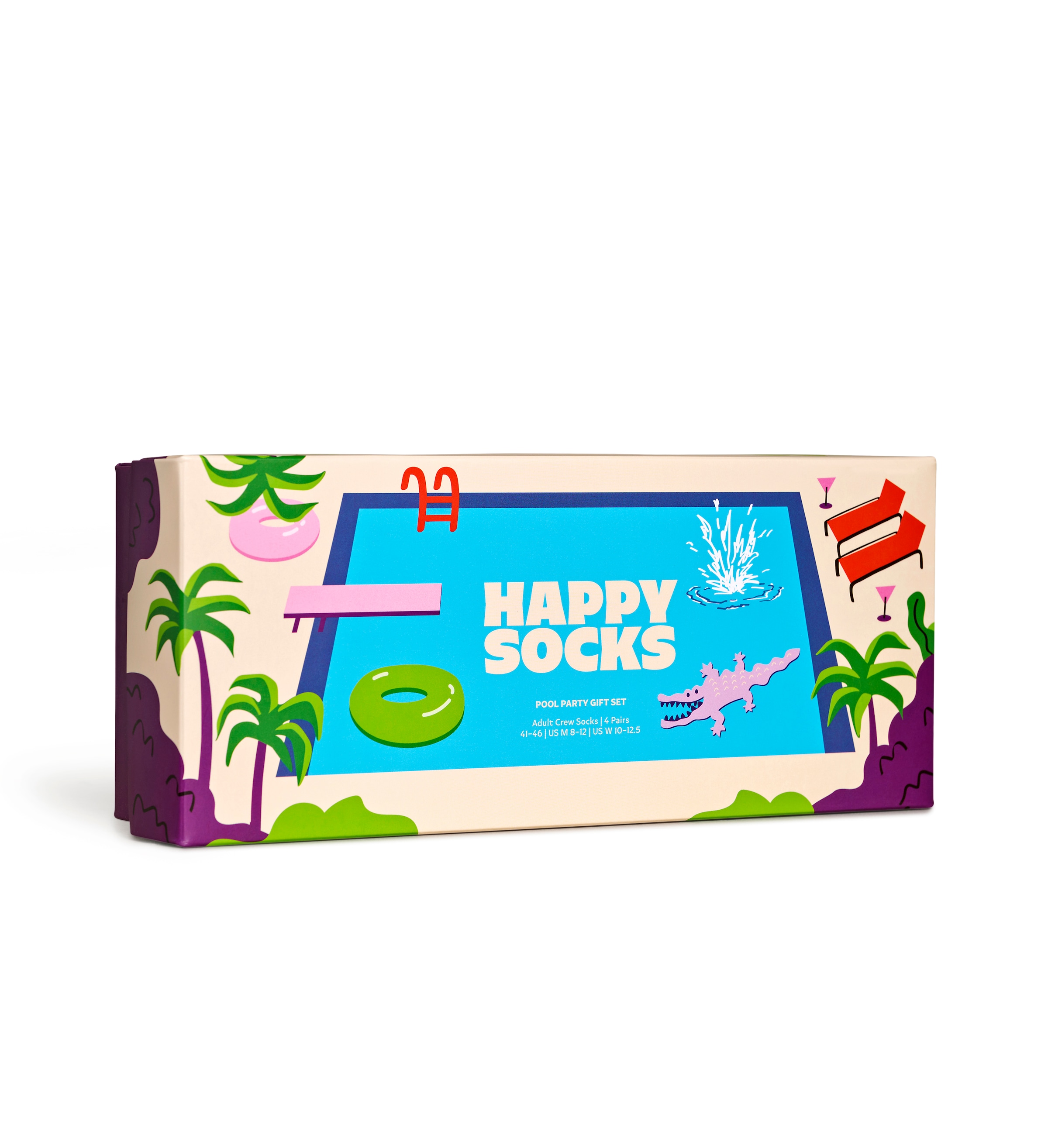 Happy Socks Socken, (Box, 4 Paar), Pool Party Gift Set