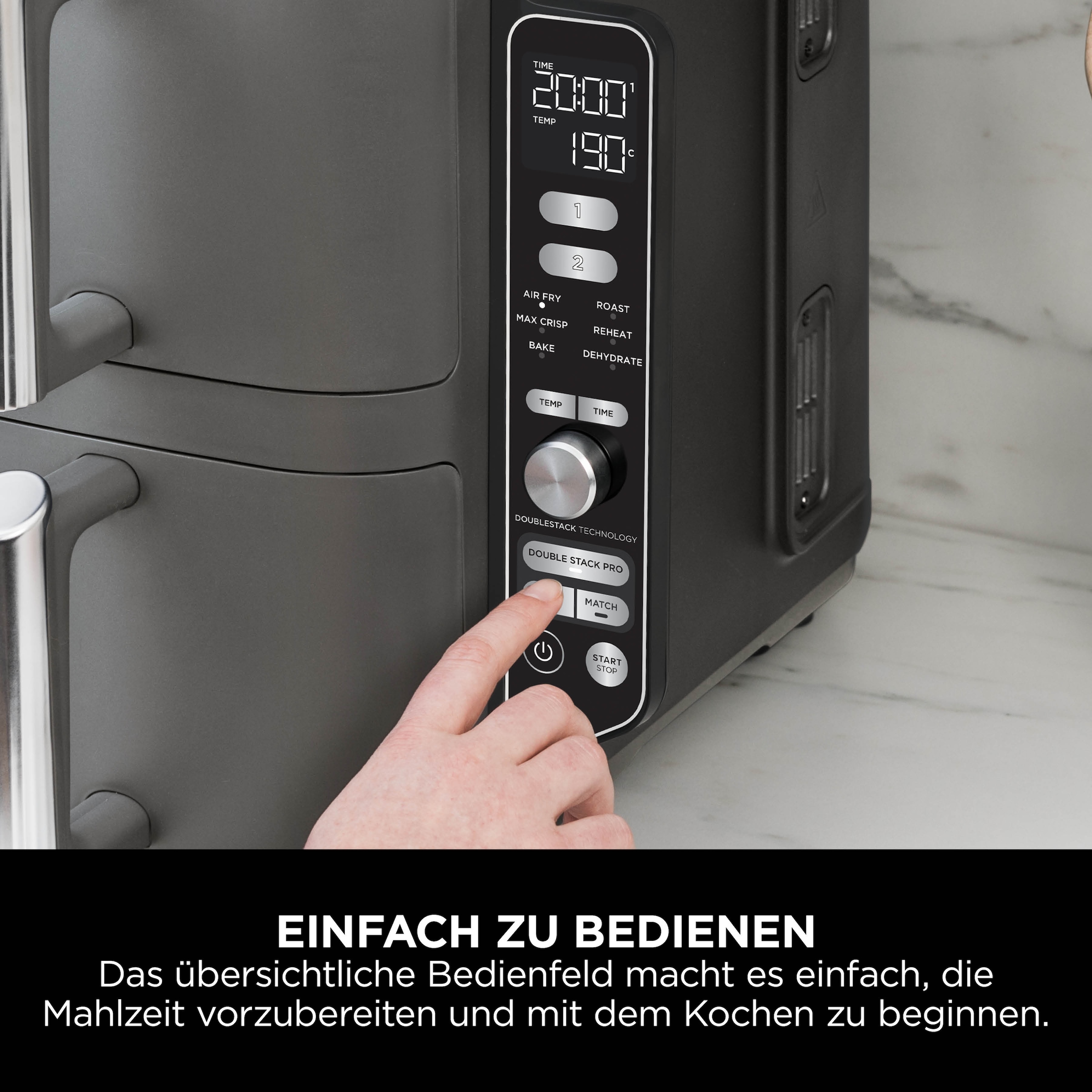 NINJA Heißluftfritteuse »SL400EU Double Stack XL«, 2470 W