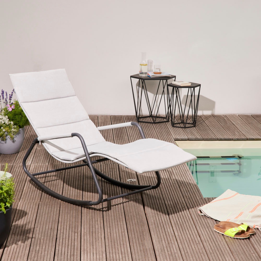 Siena Garden Gartenliege "Aliano", Schaukelliege mit Kissen, in grau günstig online kaufen