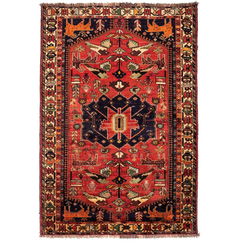 morgenland Wollteppich »Shiraz Medaillon 250 x 160 cm«, rechteckig