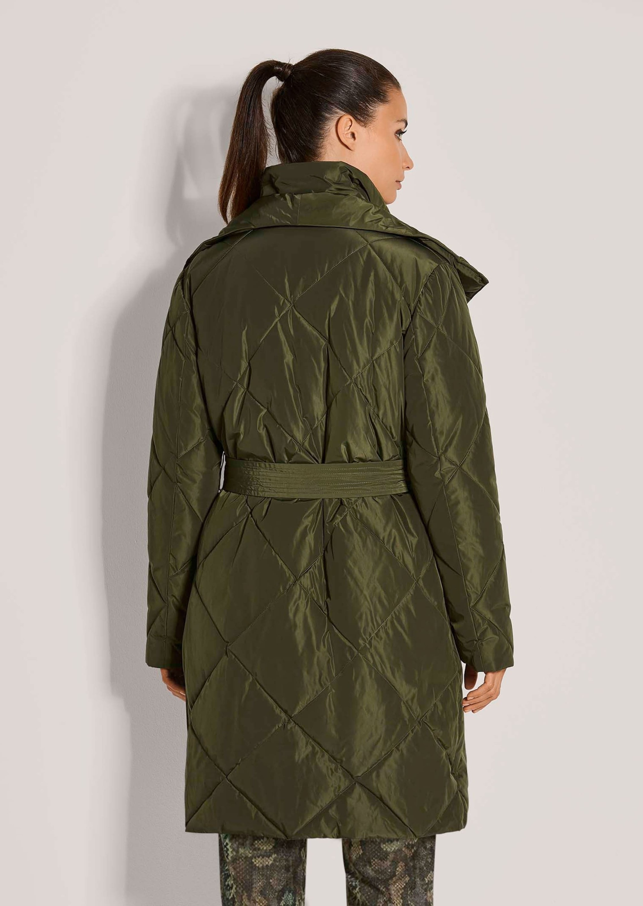 MADELEINE Steppjacke »Steppmantel Rauten-Steppmantel mit Bindegürtel«
