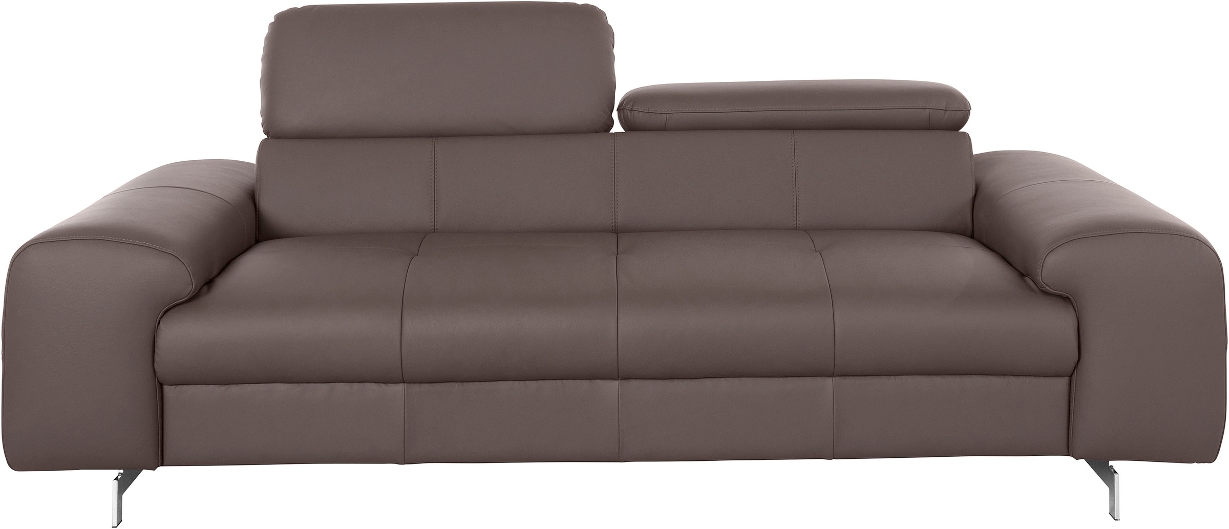 COTTA 3-Sitzer "Chef", Big-Sofa mit Kopfteilverstellung, edle Metallkufen günstig online kaufen