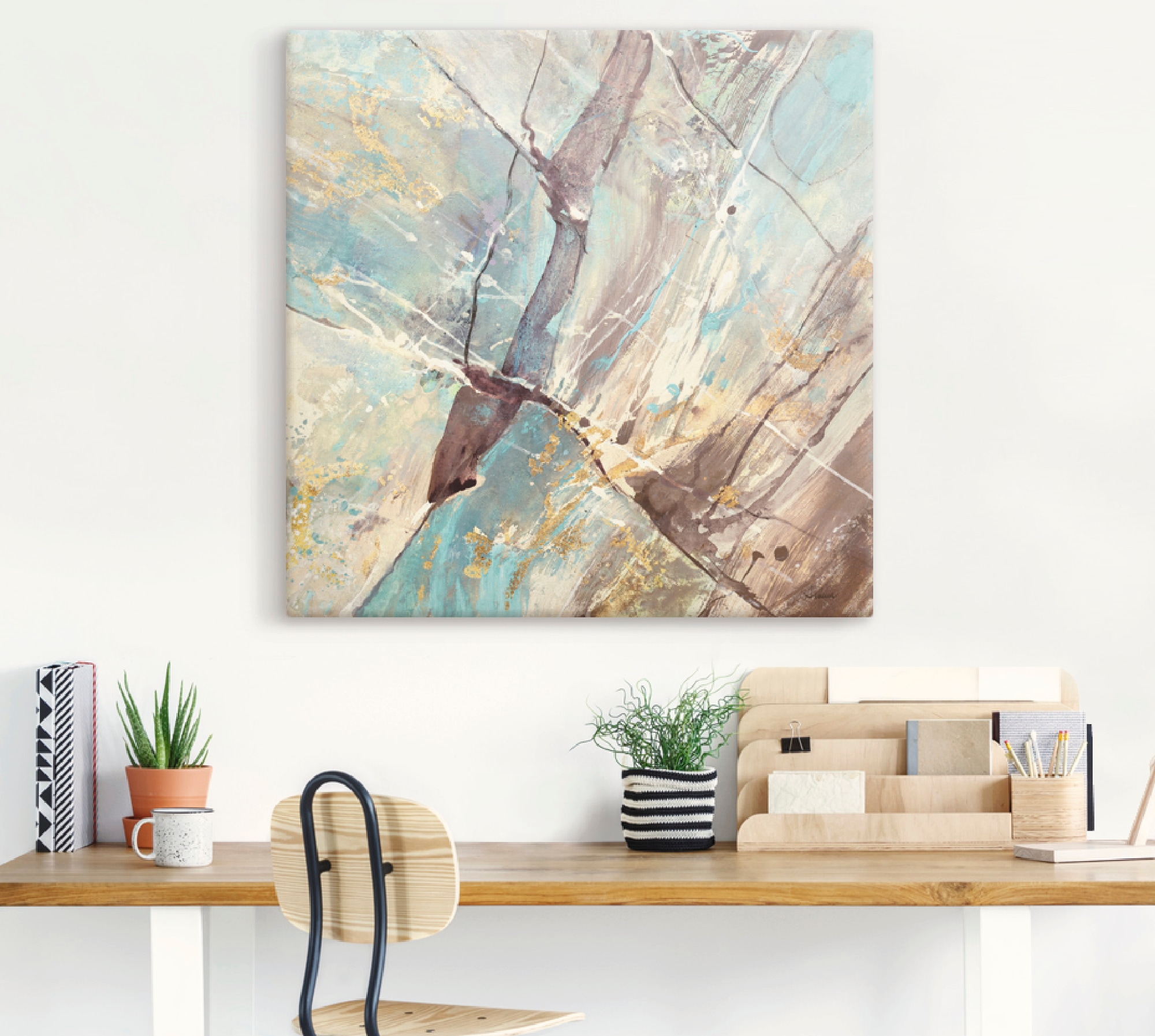 Artland Wandbild »Blaues Wasser II«, Gegenstandslos, (1 St.), als Leinwandbild, Poster in verschied. Größen
