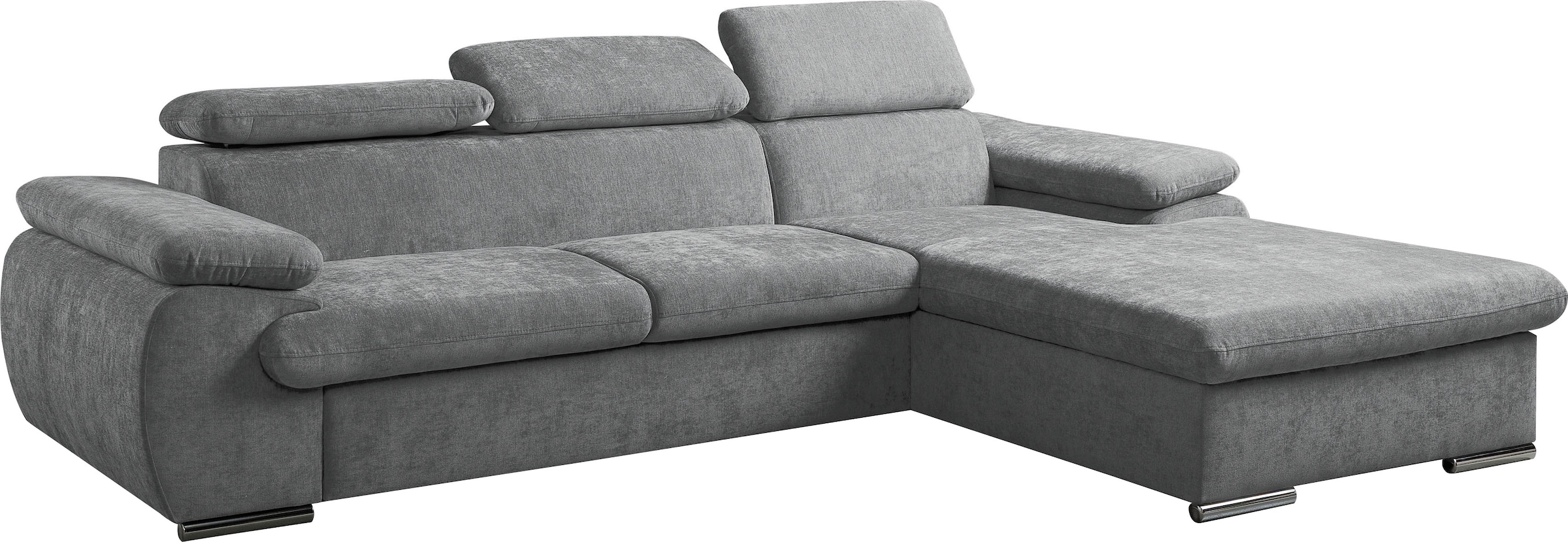 WERK2 Ecksofa »Cosmo modern und bequem, Breite 282cm, L-Form« Eckcouch mit Schlaffunktion, Bettkasten & verstellbaren Kopfteilen