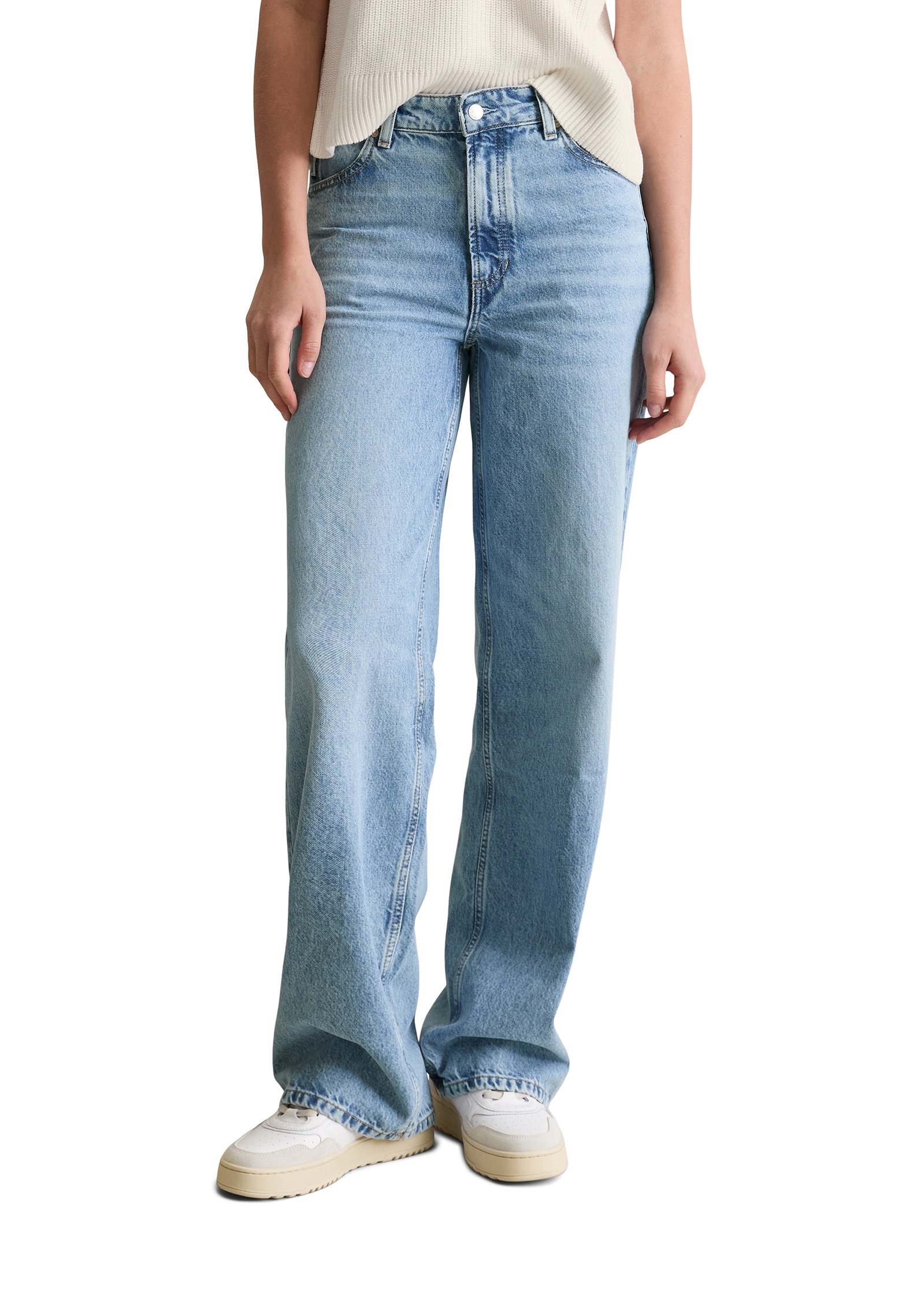 Marc OPolo DENIM Weite Jeans "aus leichter Bio-Baumwoll-Qualität" günstig online kaufen