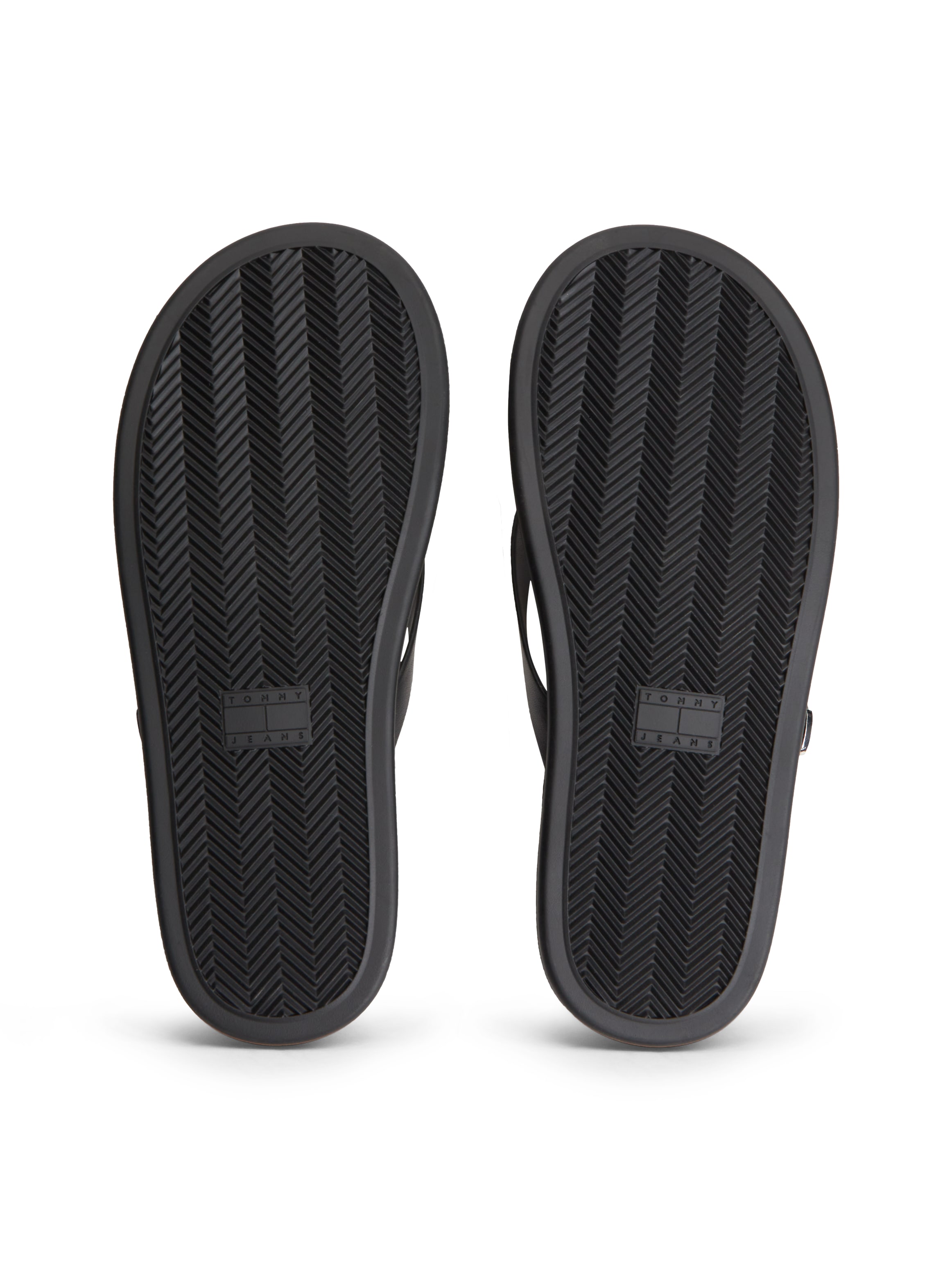 Tommy Jeans Zehentrenner »TJW FLAT LEATHER SANDALS«  Dianette, Strandschuh, Schlupfschuh mit verstellbarer Schnalle