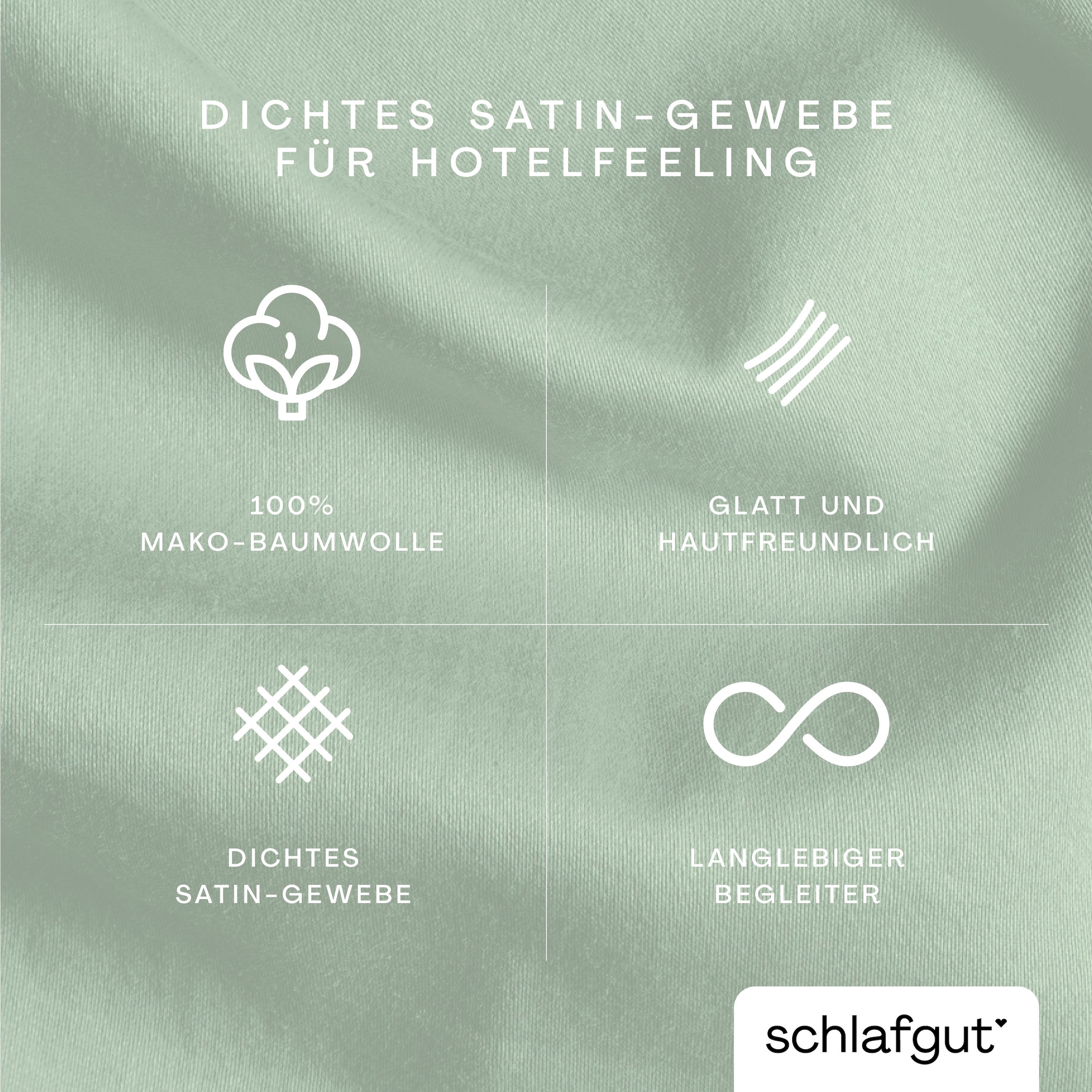 Schlafgut Bettbezug »Woven Satin«, (1 St.), besonders dicht gewebt, Mix & Match: passender Kissenbezug erhältlich