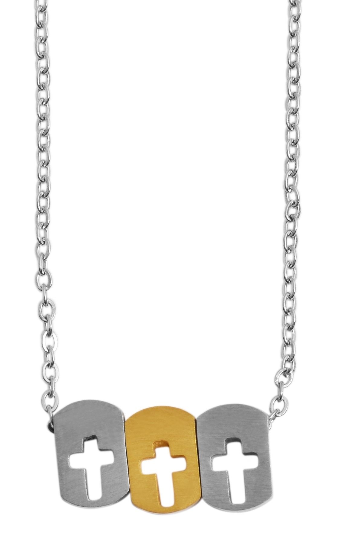 Kette ohne Anhänger ADELIA´S "Damen Halskette – Ankerkette aus Edelstahl 43 cm", silber, Halsketten, Damen, 43cm, Edelstahl, Ein kleines Geschenk mit großer Wirkung