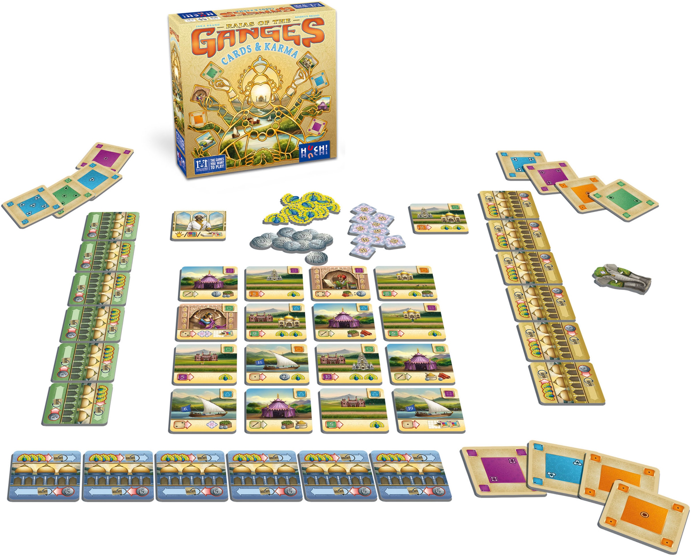 HUCH! Spiel »Rajas of the Ganges - Cards & Karma«