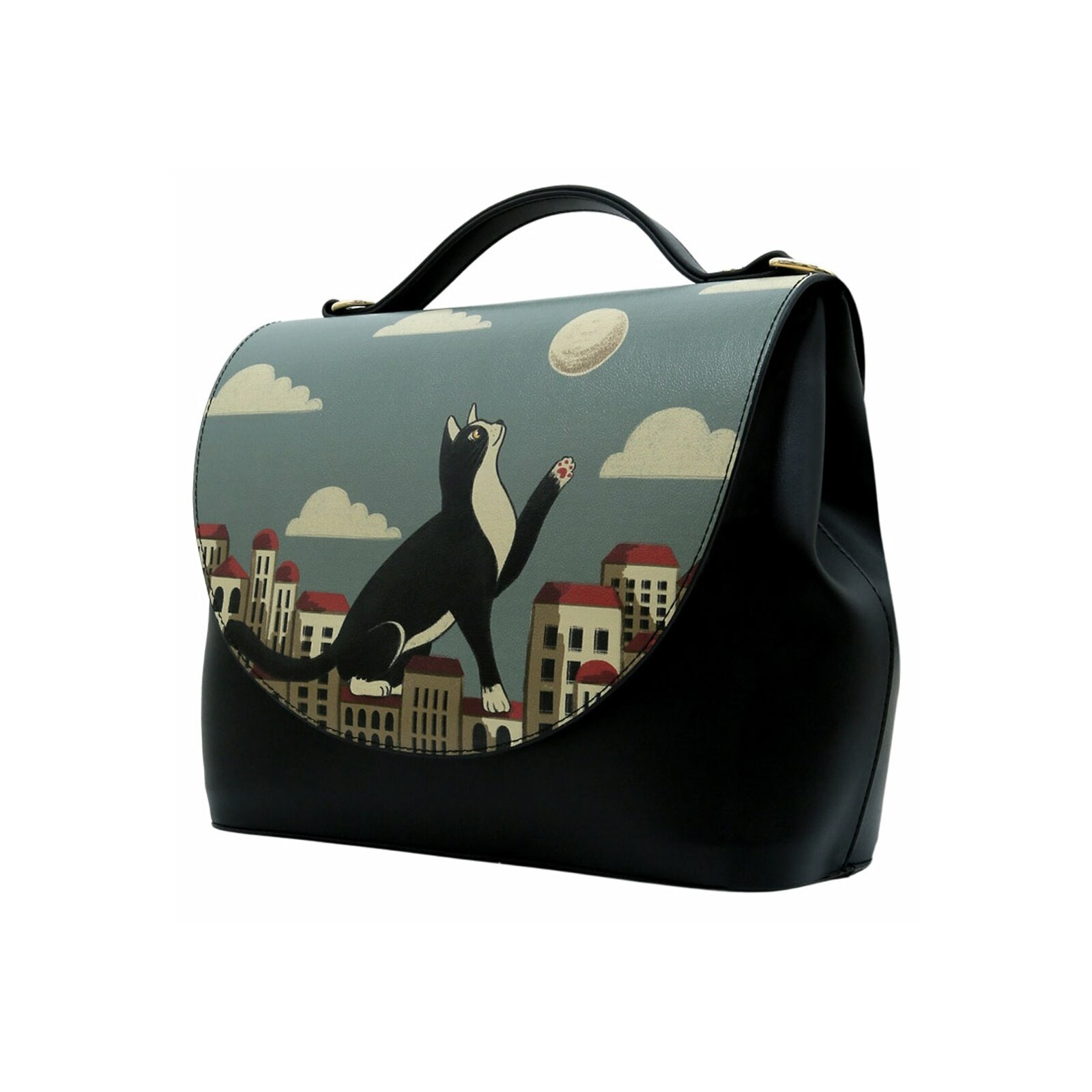 DOGO Henkeltasche "Damen Handy Bag Over the Moon Vegan Damen Handtaschen (F günstig online kaufen