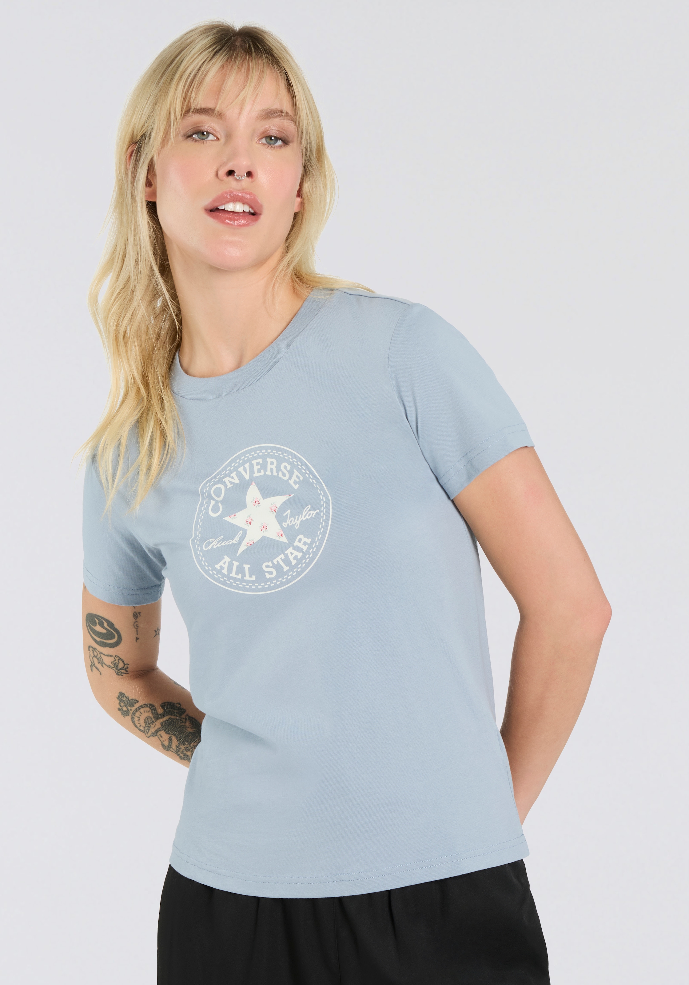 Converse T-Shirt "WOMENS CONVERSE CRAFTED CHUCK TAYLOR T-SHIRT" 1 Stk. tlg. günstig online kaufen