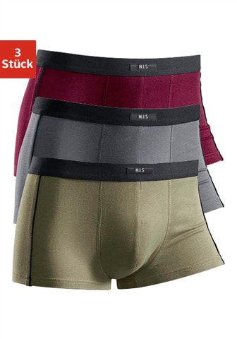 H.I.S Boxer "Boxershorts für Herren", 3 Stk. mit schmalen Piping an den Sei günstig online kaufen