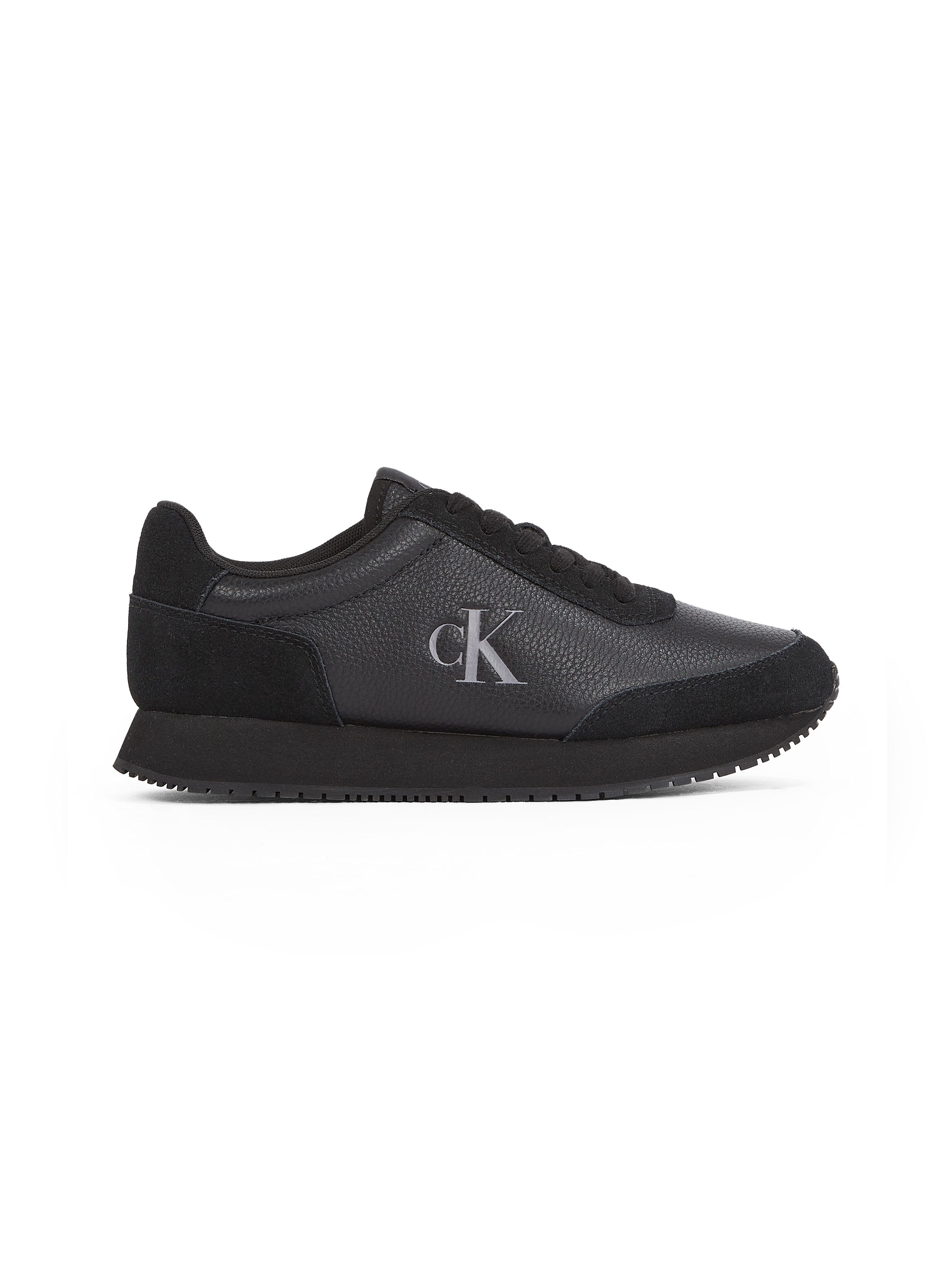 Calvin Klein Jeans Sneaker »RUNNER LACEUP LOW MIX MG«, Freizeitschuh, Halbschuh, Schnürschuh mit seitlichem CK-Logo