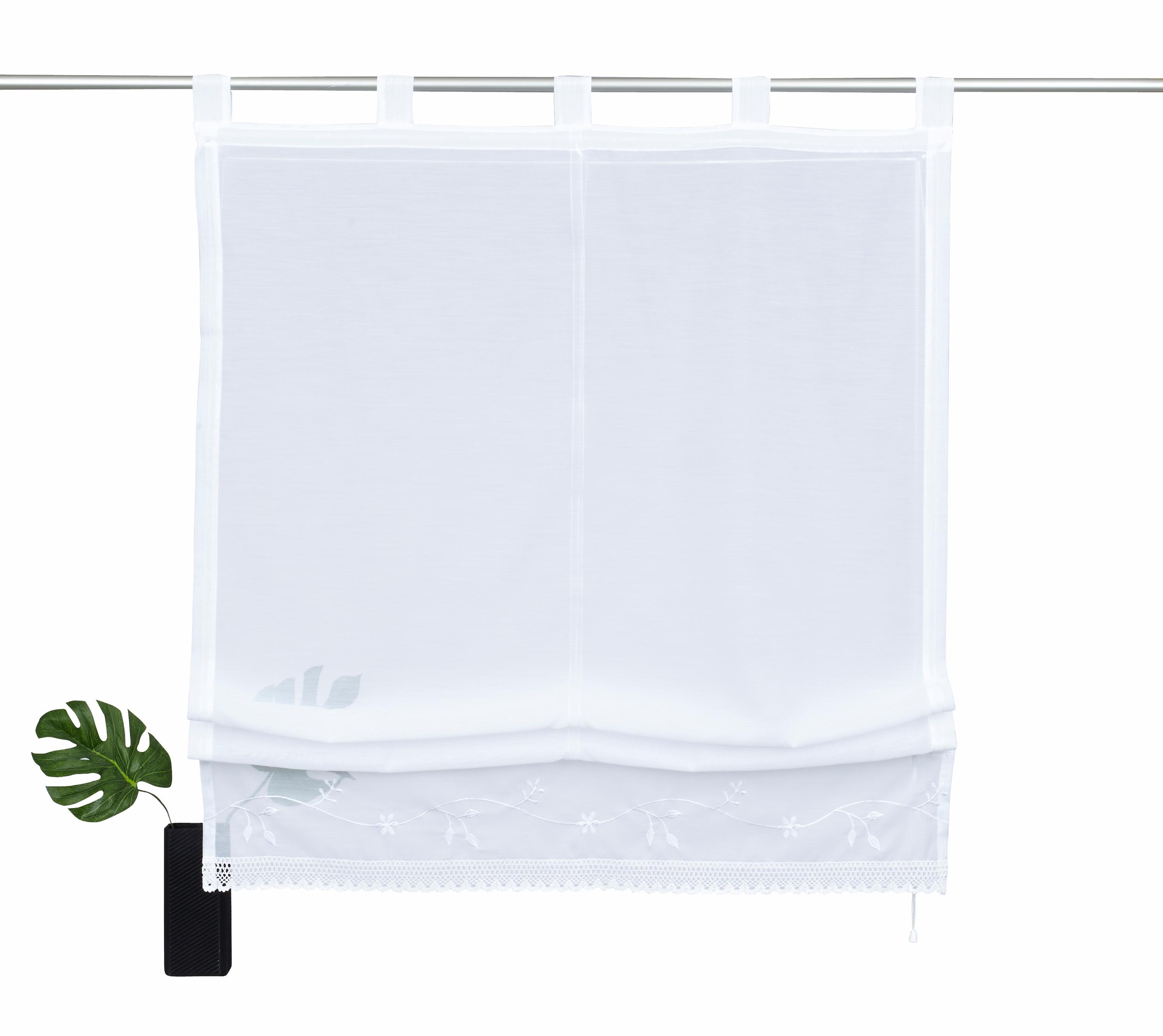 my home Raffrollo "Idaho" mit Schlaufen Transparent, Voile, Polyester günstig online kaufen