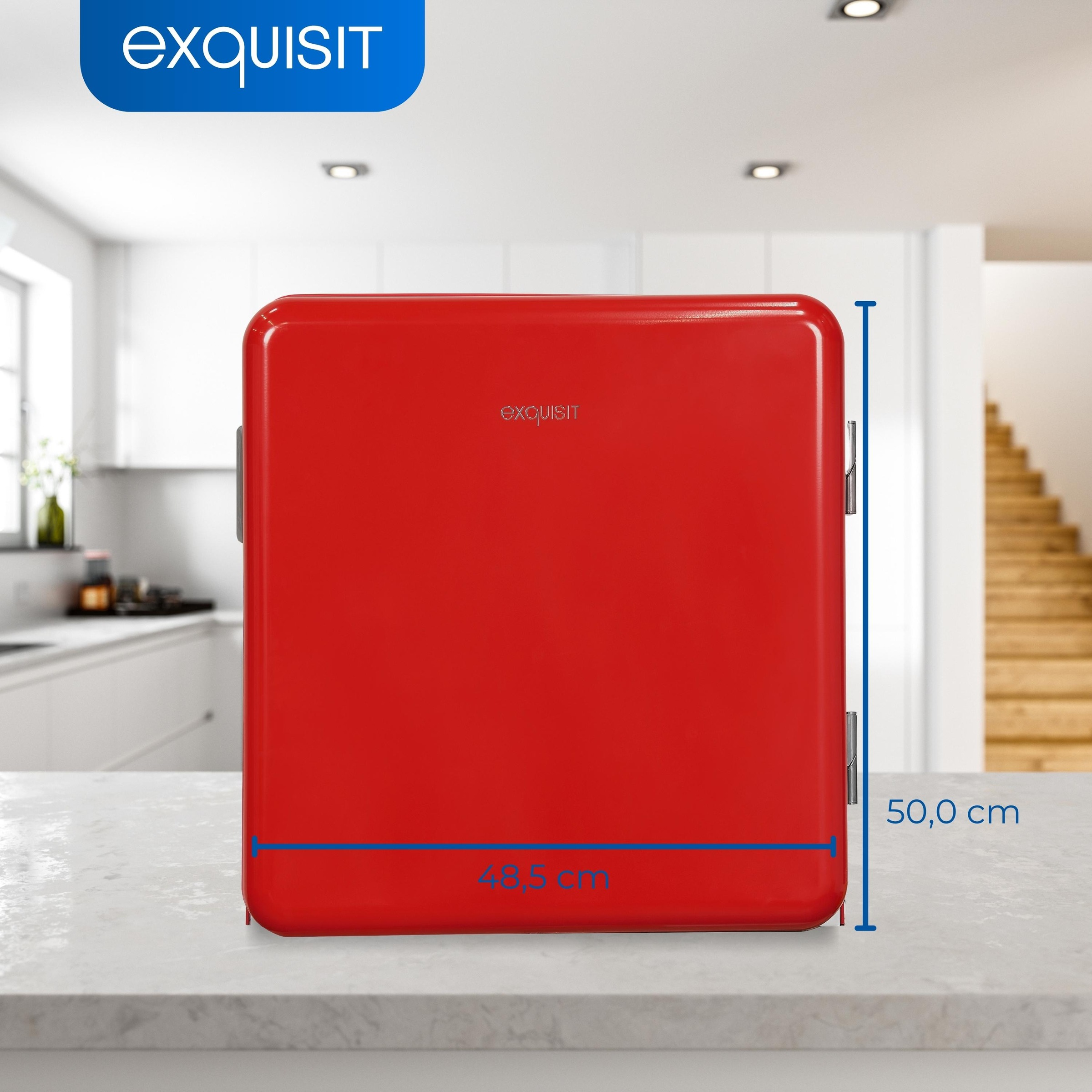 exquisit Kühlschrank »CKB45-0-031F rot« 50 cm hoch 48,5 cm breit