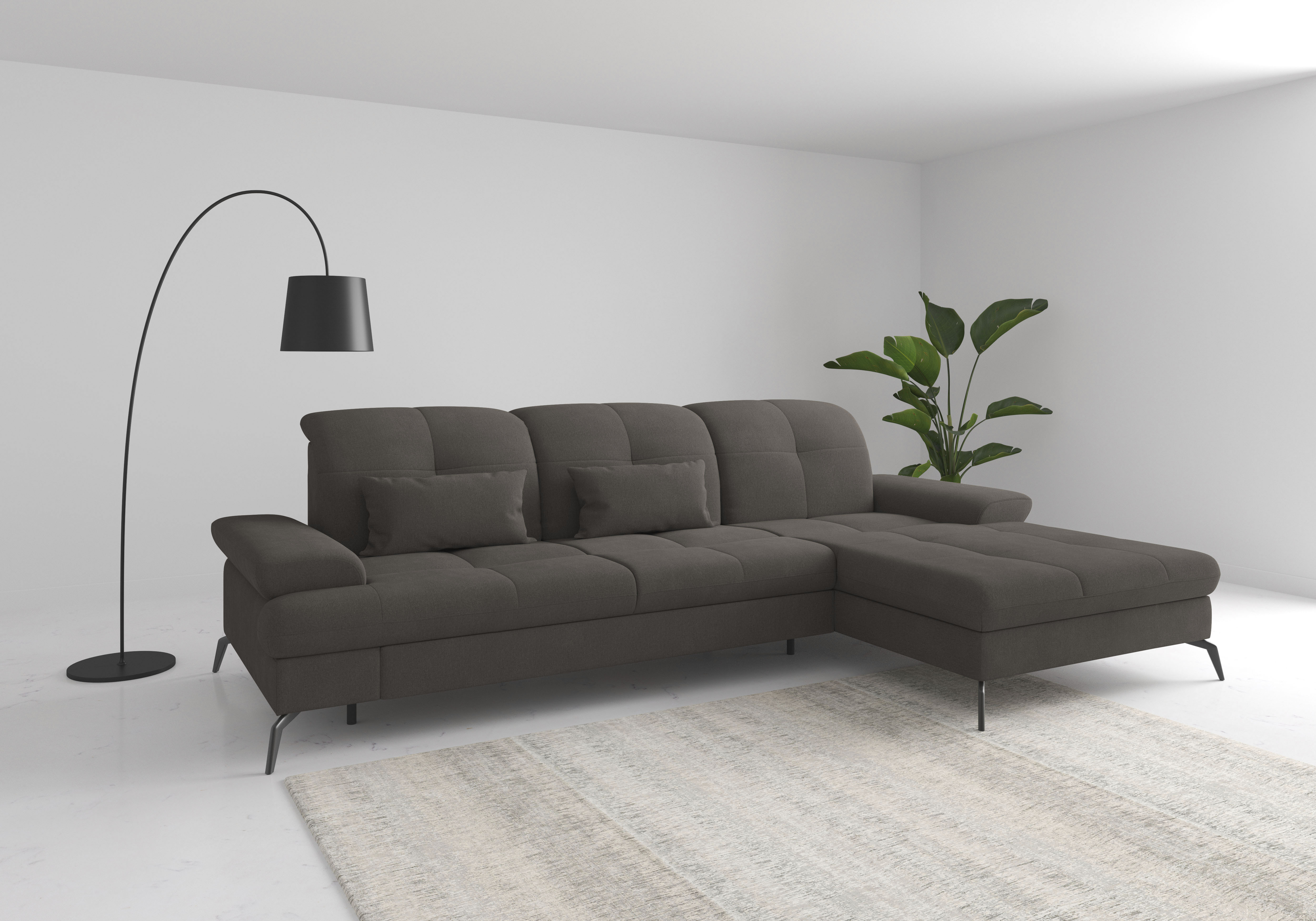 sit&more Ecksofa "Amica, L-Form, inkl. Sitztiefenverstellung & Armteilverstellung" wahlweise mit Schlaffunktion, Bettkasten und Kopfteilverstellung